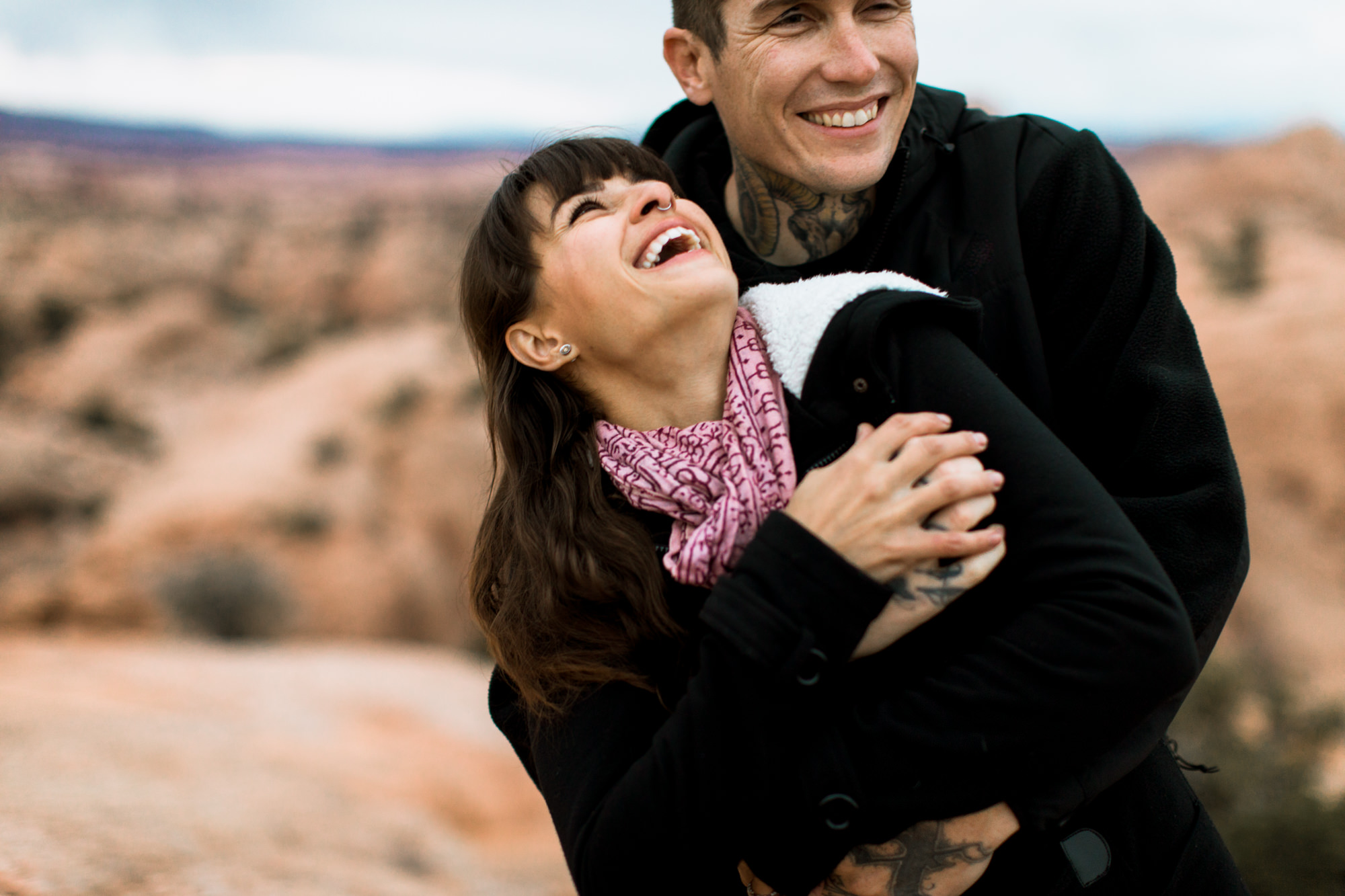 moab mountain + desert engagement session // utah adventure wedding photographer // www.abbihearne.com