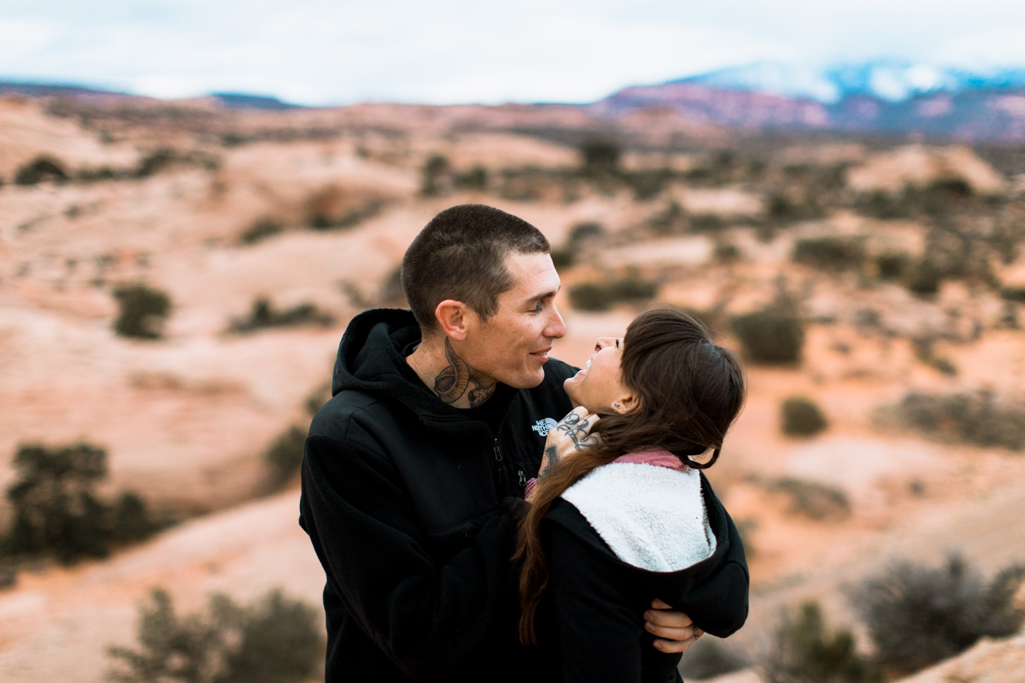 moab mountain + desert engagement session // utah adventure wedding photographer // www.abbihearne.com