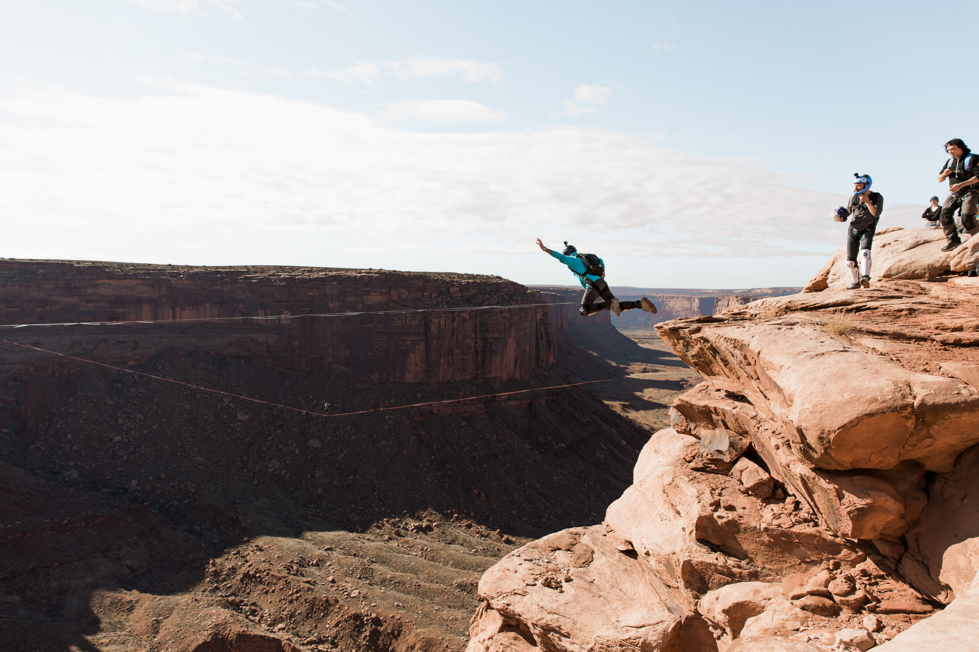 BASE jumping, Highlining, and Rock Climbing in Moab, Utah // extreme sports adventure photography // GGBY + Turkey Boogie 2016 // www.abbihearne.com