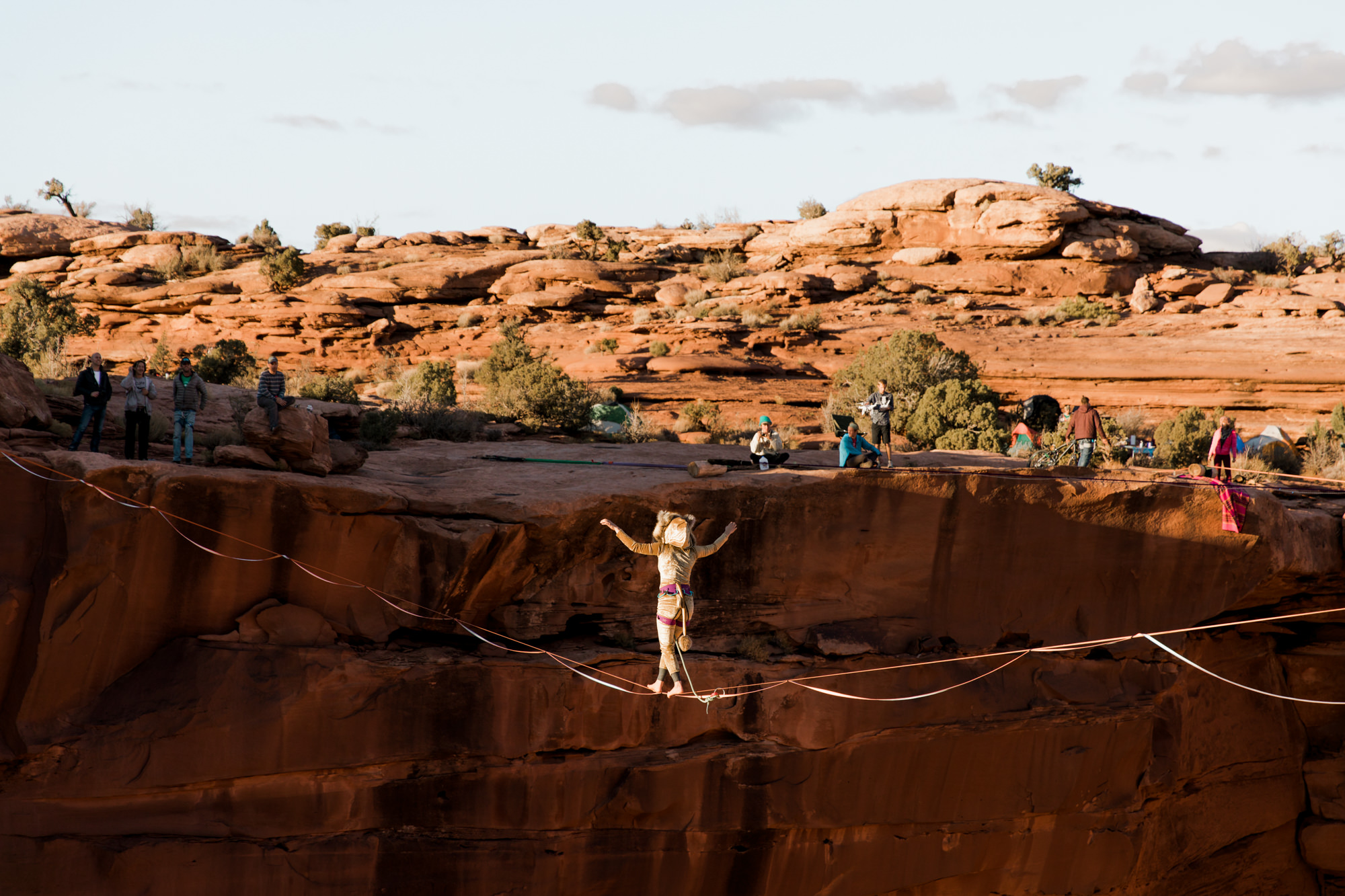 BASE jumping, Highlining, and Rock Climbing in Moab, Utah // extreme sports adventure photography // GGBY + Turkey Boogie 2016 // www.abbihearne.com