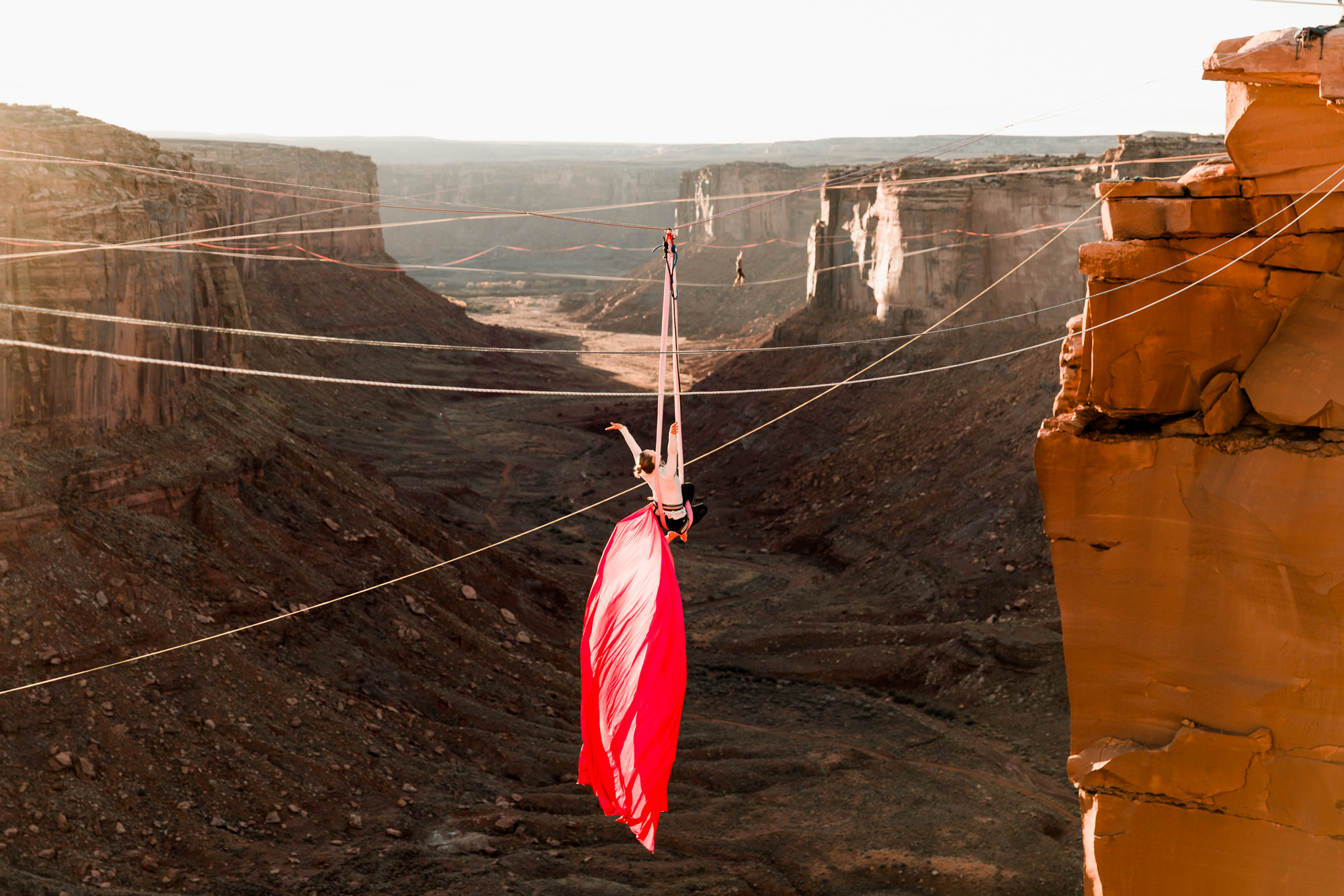BASE jumping, Highlining, and Rock Climbing in Moab, Utah // extreme sports adventure photography // GGBY + Turkey Boogie 2016 // www.abbihearne.com