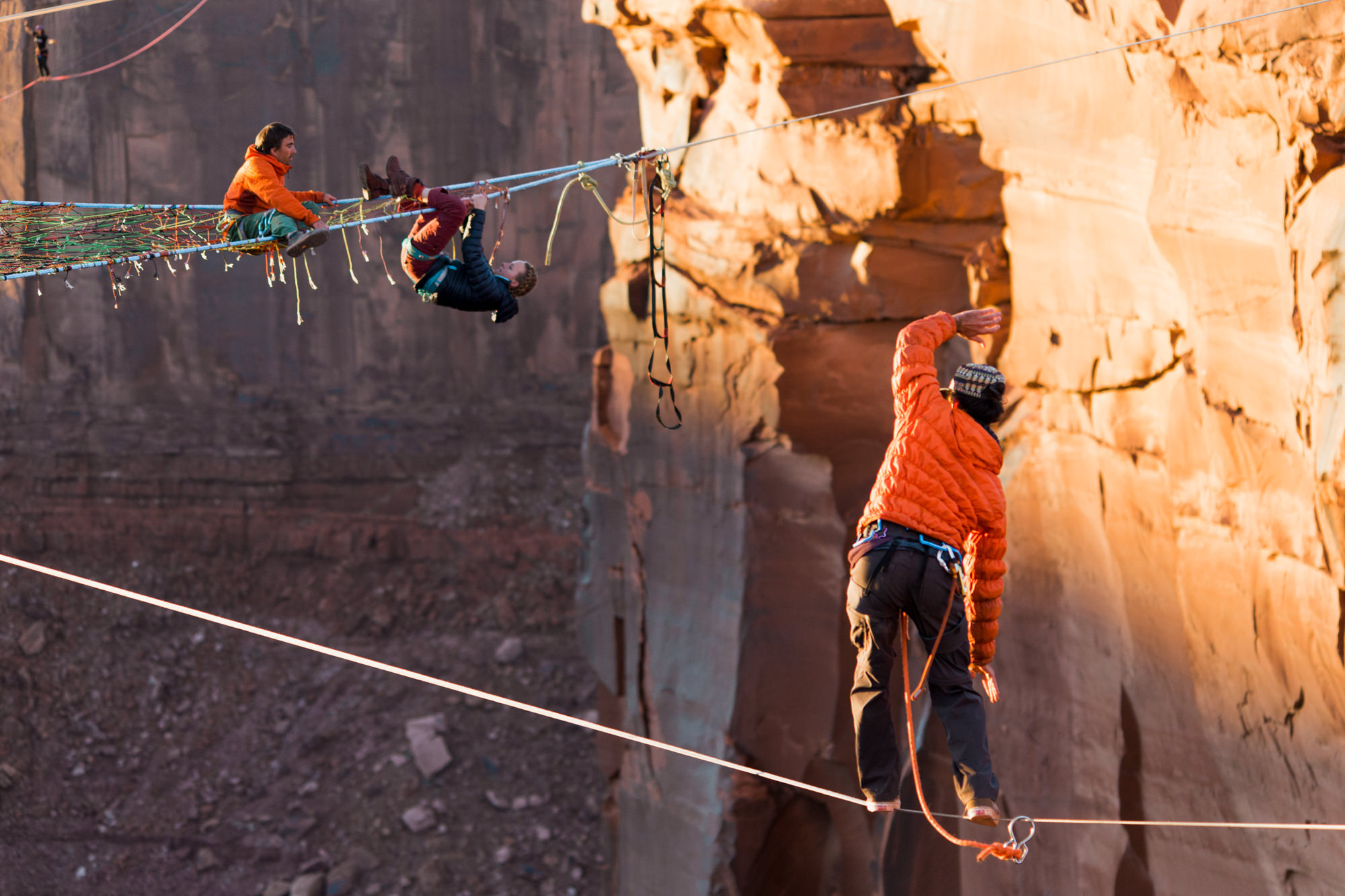 BASE jumping, Highlining, and Rock Climbing in Moab, Utah // extreme sports adventure photography // GGBY + Turkey Boogie 2016 // www.abbihearne.com