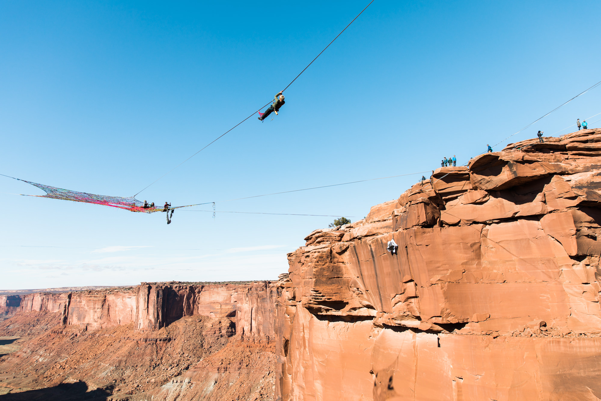 BASE jumping, Highlining, and Rock Climbing in Moab, Utah // extreme sports adventure photography // GGBY + Turkey Boogie 2016 // www.abbihearne.com