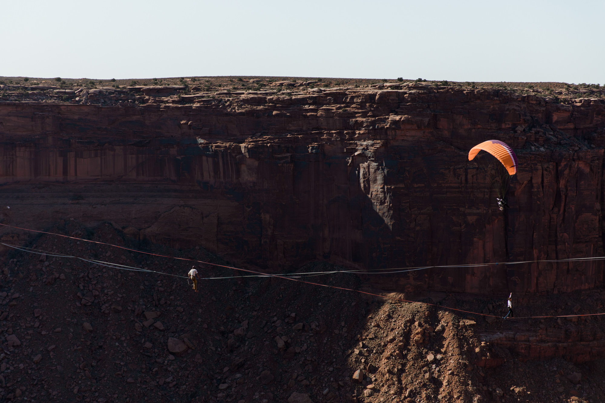 BASE jumping, Highlining, and Rock Climbing in Moab, Utah // extreme sports adventure photography // GGBY + Turkey Boogie 2016 // www.abbihearne.com