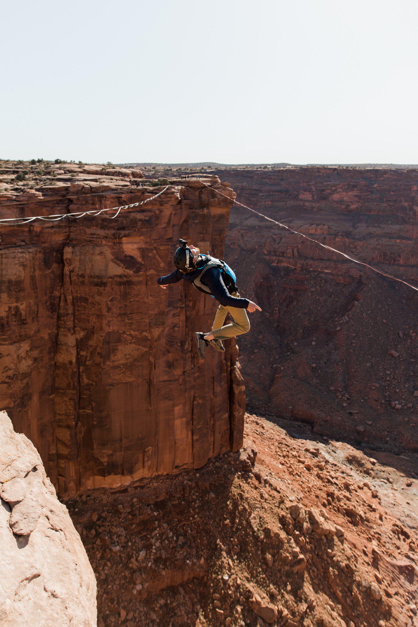 BASE jumping, Highlining, and Rock Climbing in Moab, Utah // extreme sports adventure photography // GGBY + Turkey Boogie 2016 // www.abbihearne.com