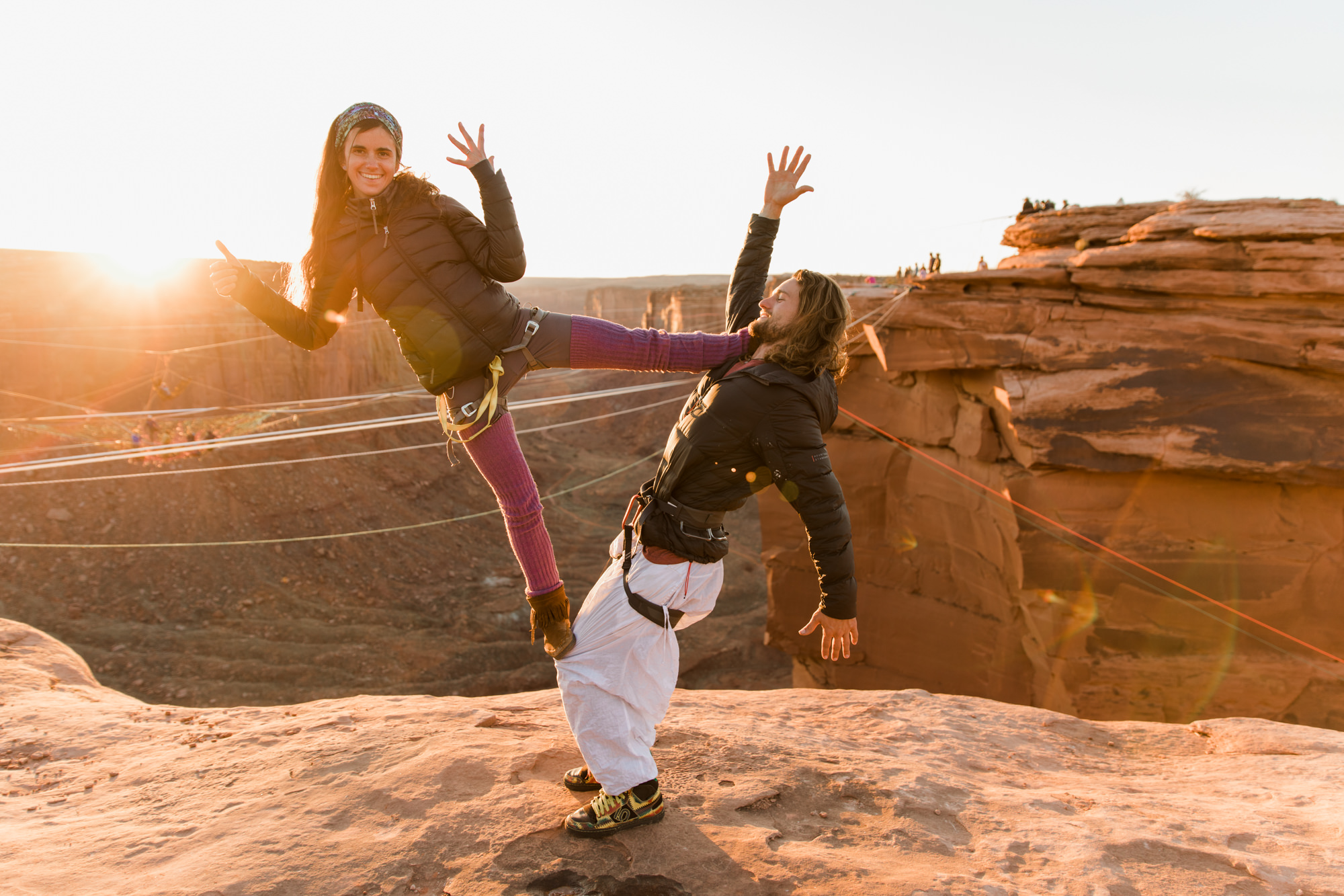 BASE jumping, Highlining, and Rock Climbing in Moab, Utah // extreme sports adventure photography // GGBY + Turkey Boogie 2016 // www.abbihearne.com