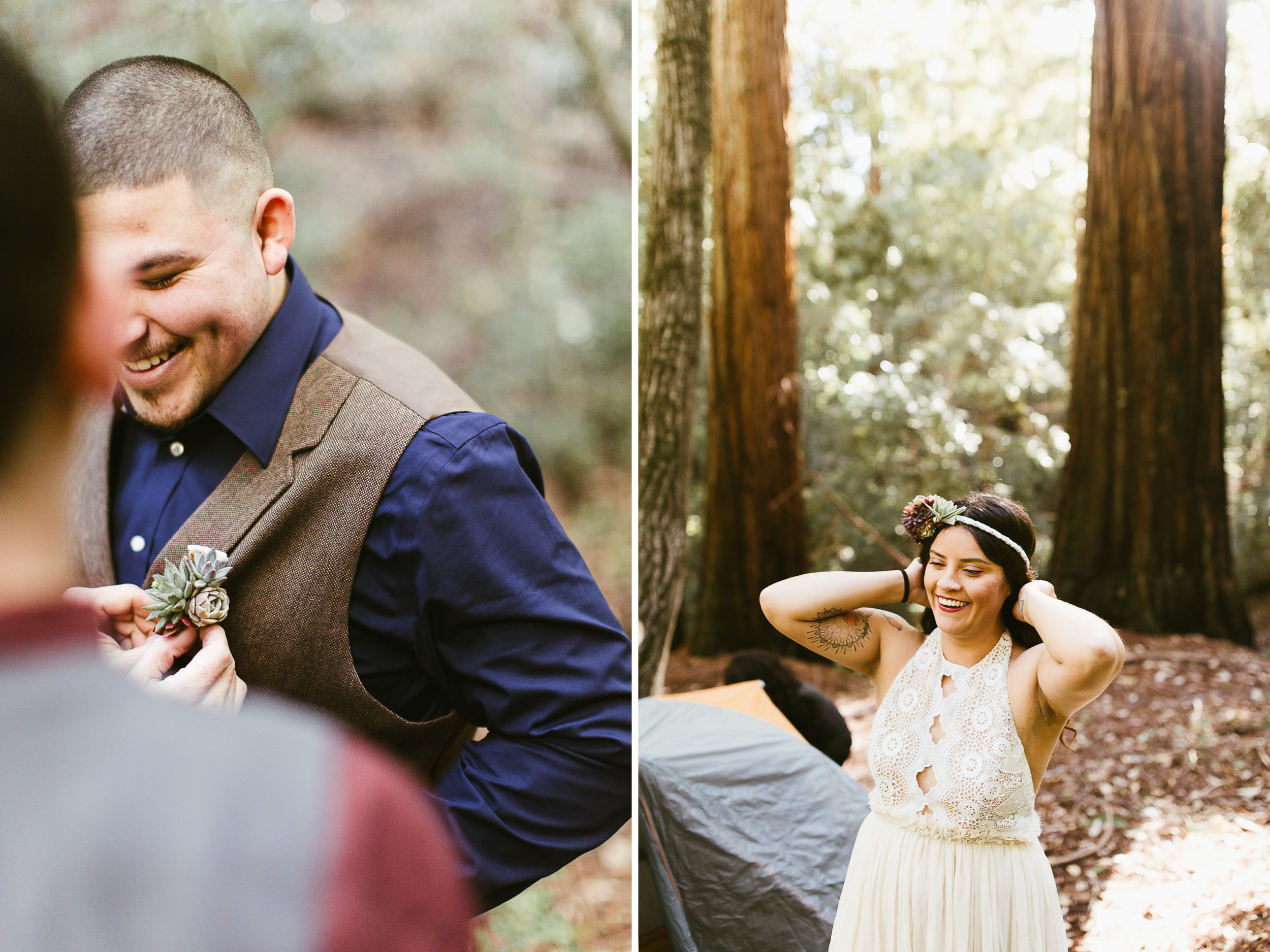 california redwood forest elopement // adventure wedding photographer // boho free people bride // www.abbihearne.com