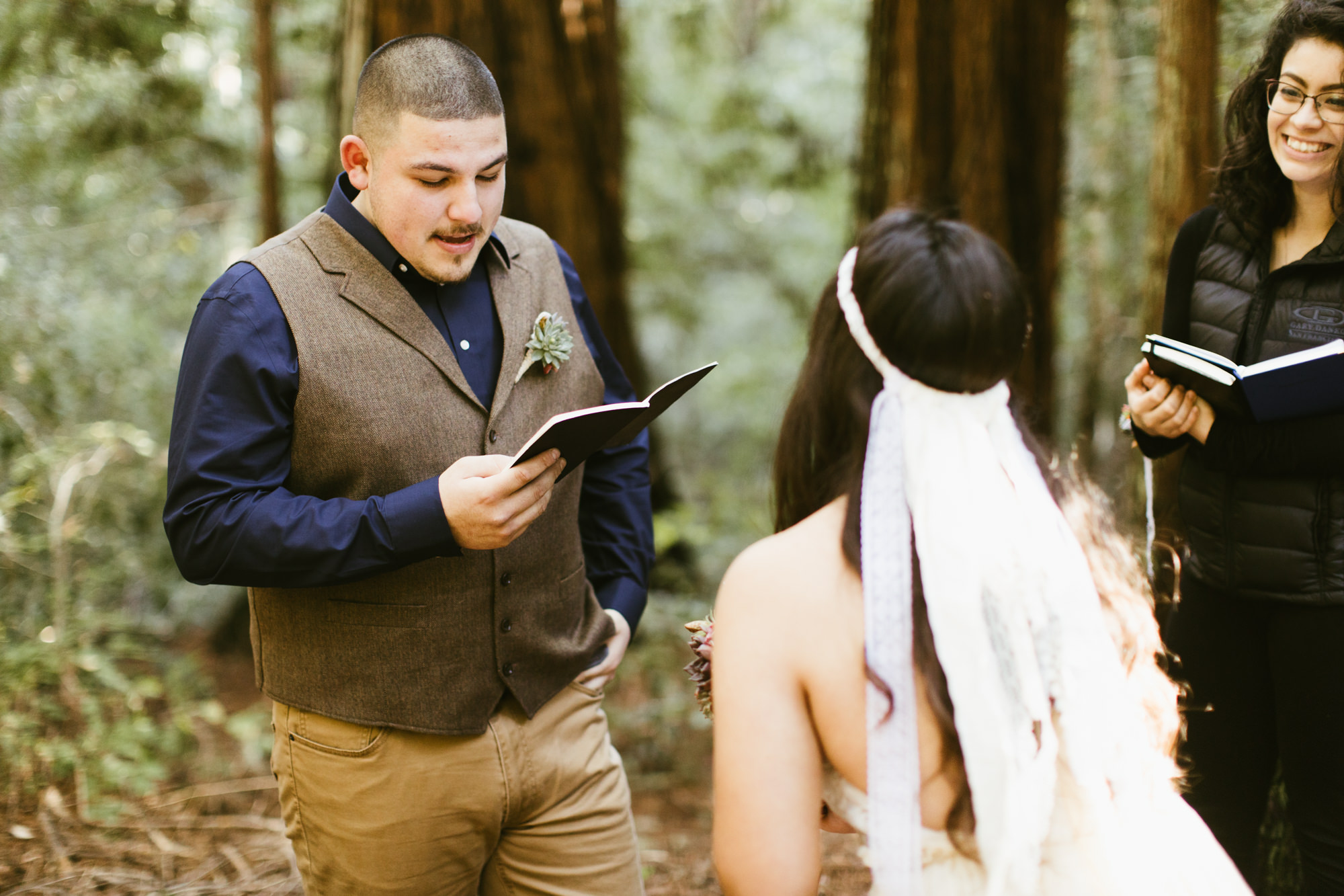 california redwood forest elopement // adventure wedding photographer // boho free people bride // www.abbihearne.com