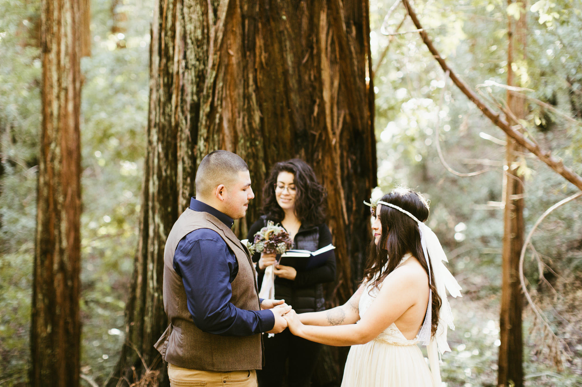 california redwood forest elopement // adventure wedding photographer // boho free people bride // www.abbihearne.com