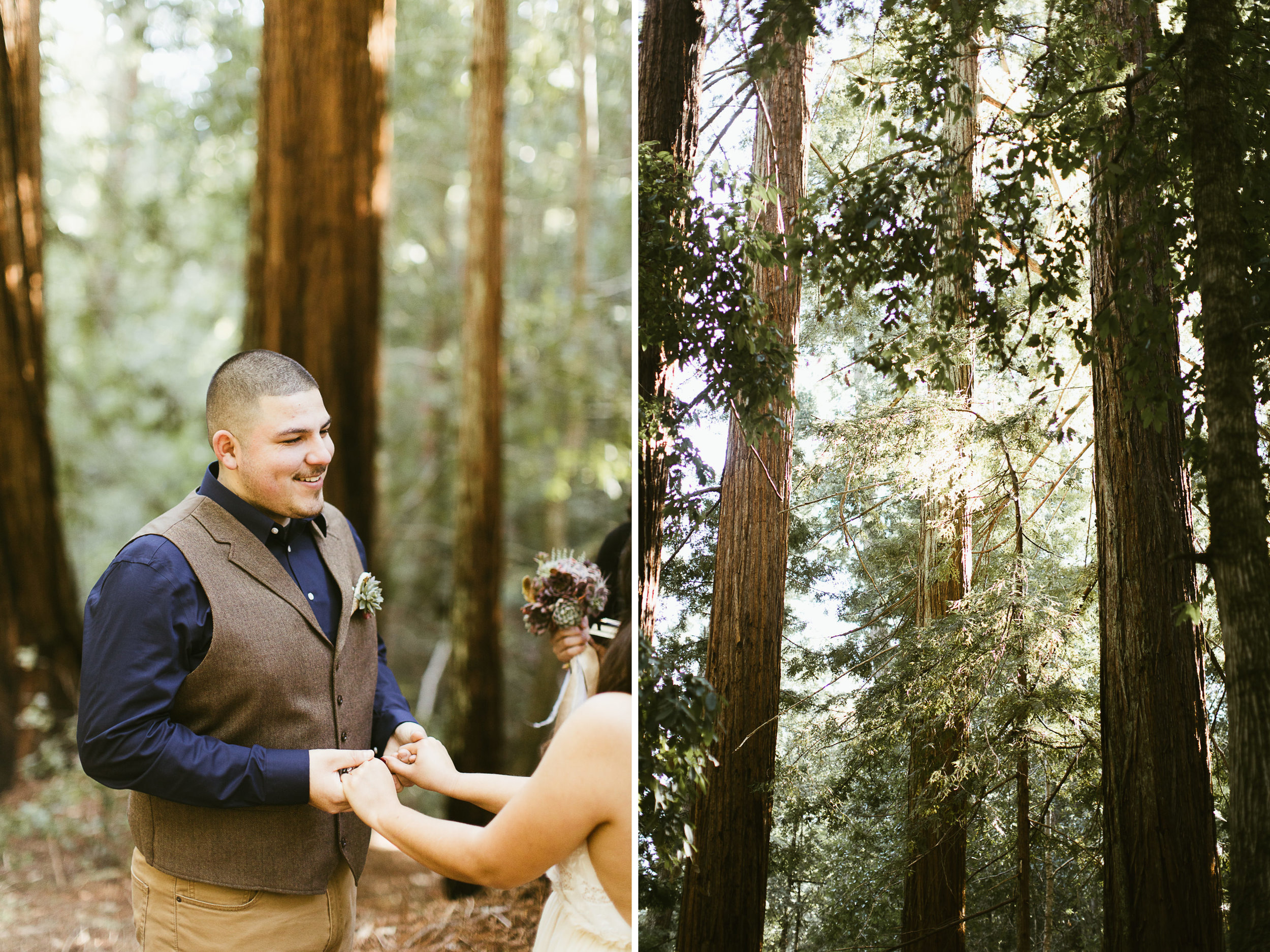 california redwood forest elopement // adventure wedding photographer // boho free people bride // www.abbihearne.com