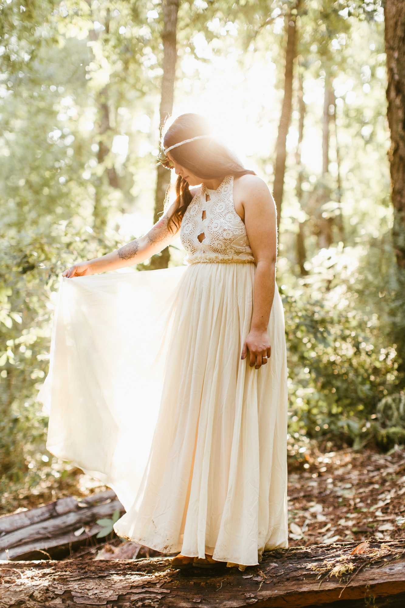 california redwood forest elopement // adventure wedding photographer // boho free people bride // www.abbihearne.com