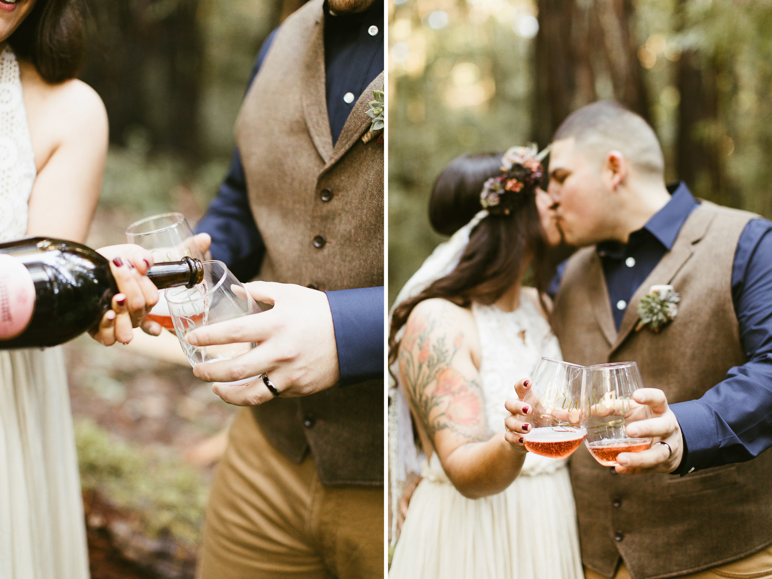 california redwood forest elopement // adventure wedding photographer // boho free people bride // www.abbihearne.com