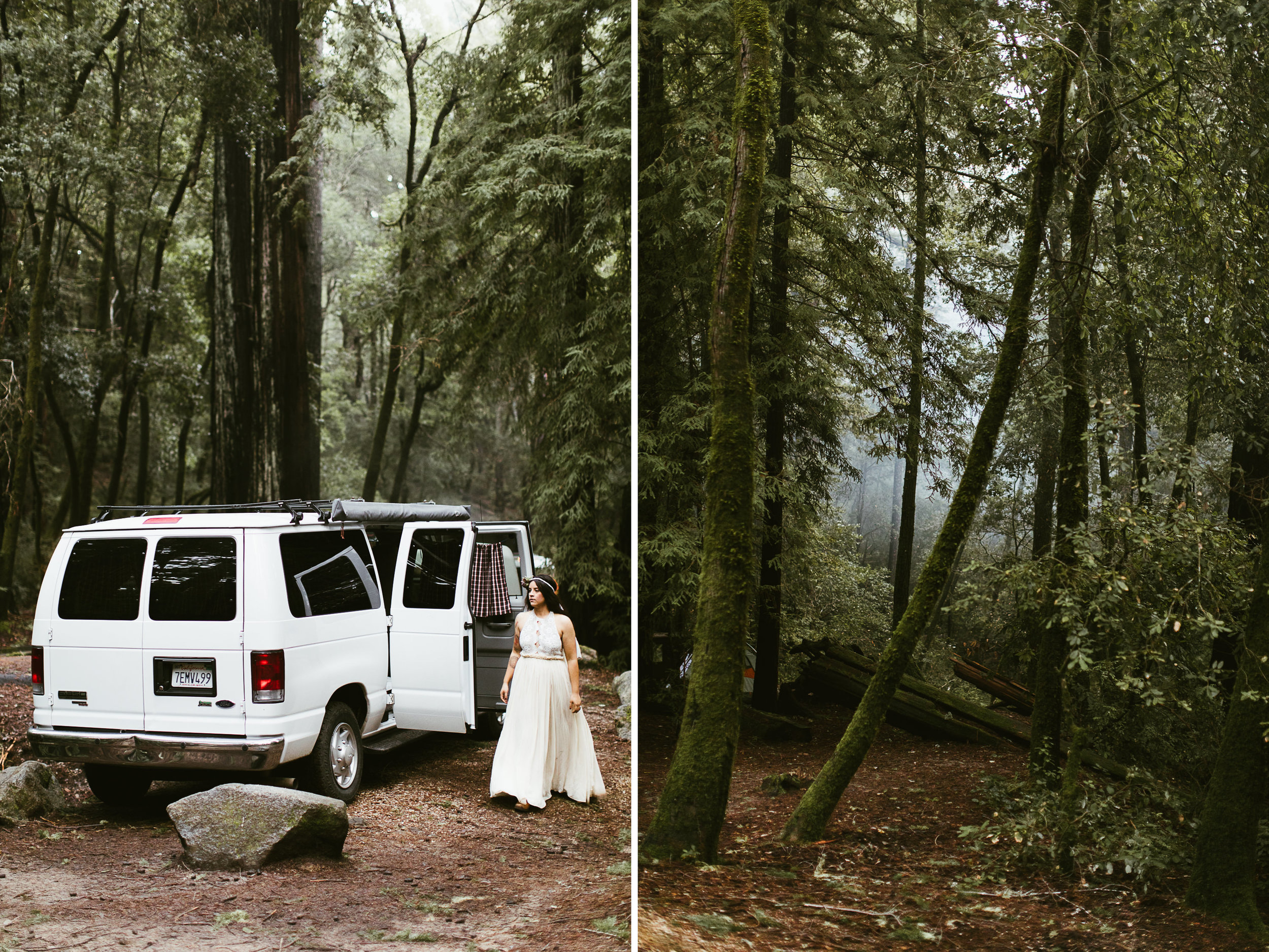 california redwood forest elopement // adventure wedding photographer // boho free people bride // www.abbihearne.com