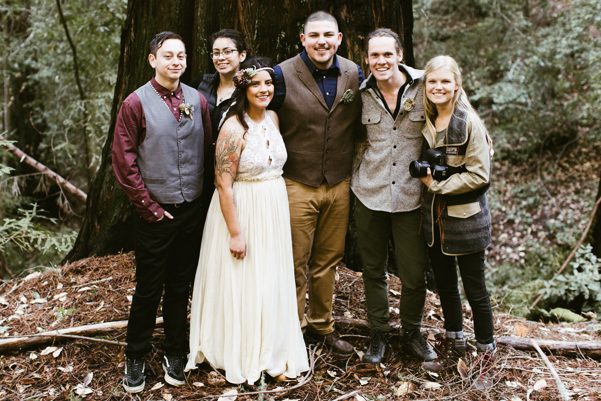 california redwood forest elopement // adventure wedding photographer // boho free people bride // www.abbihearne.com