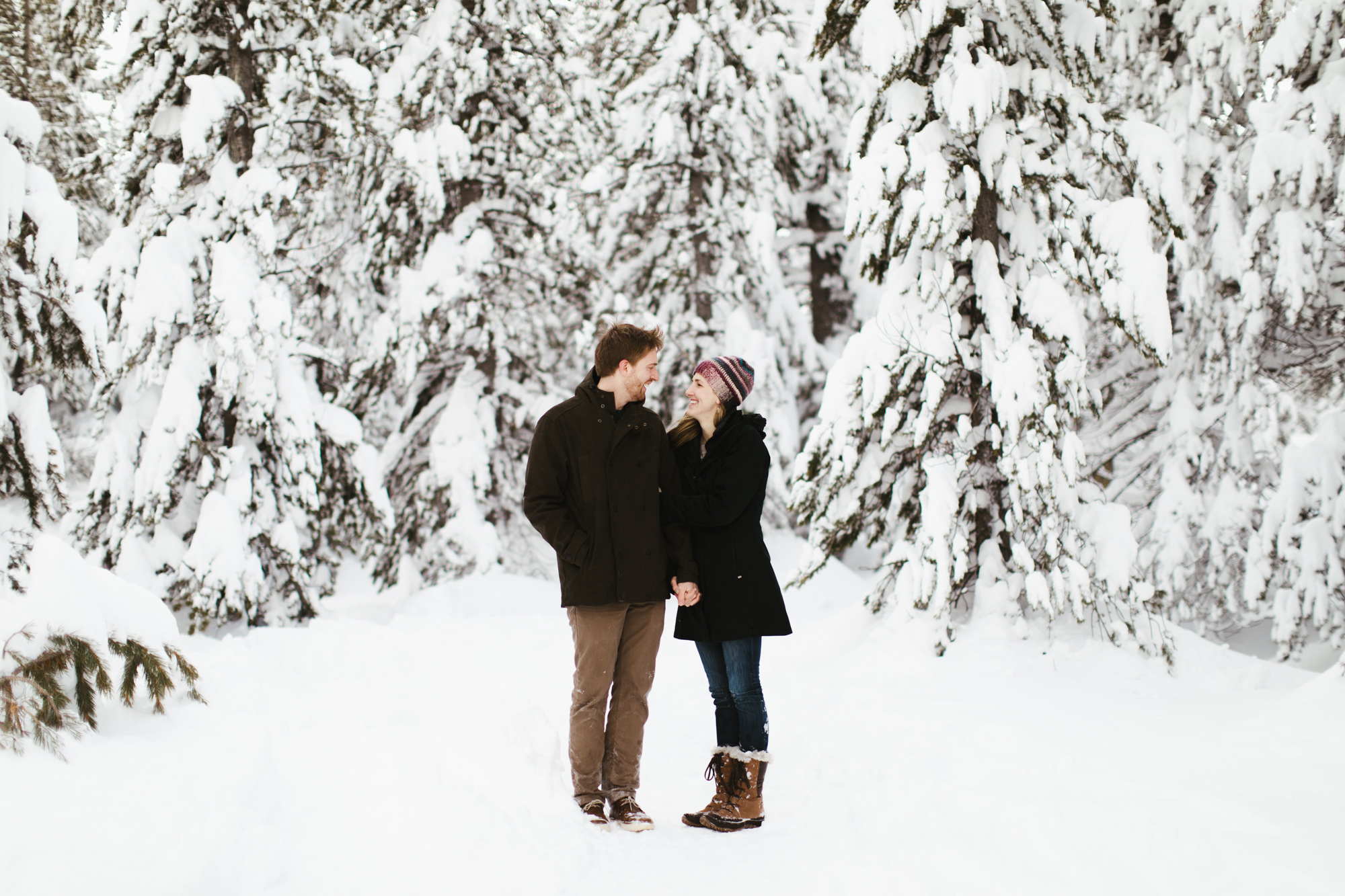 snowy lake tahoe engagement photos // california wedding photographer // www.abbihearne.com
