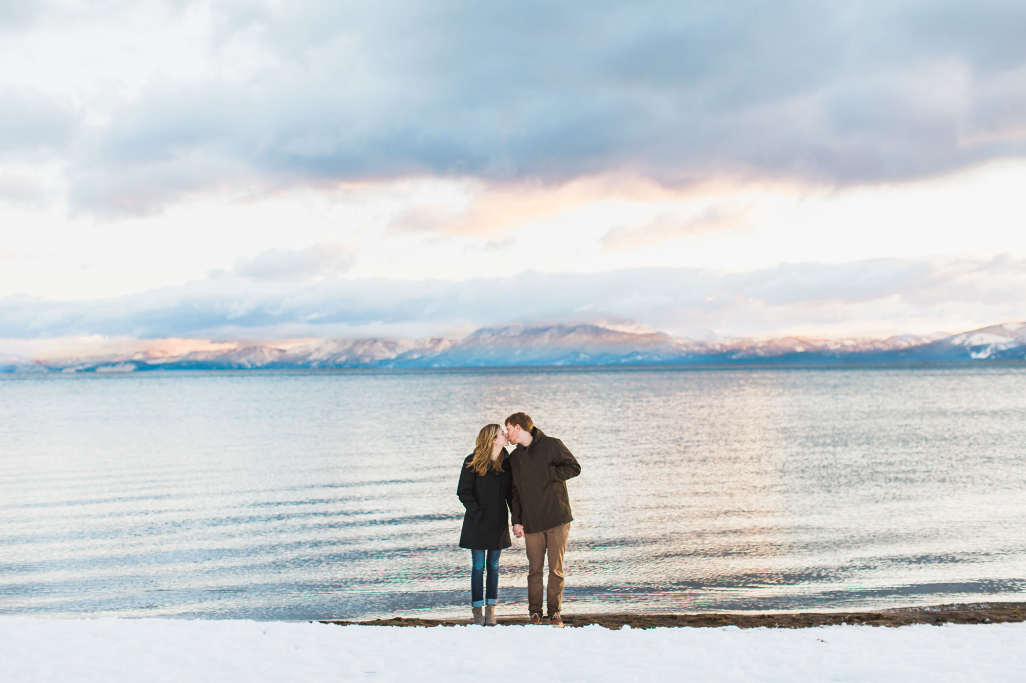 snowy lake tahoe engagement photos // california wedding photographer // www.abbihearne.com