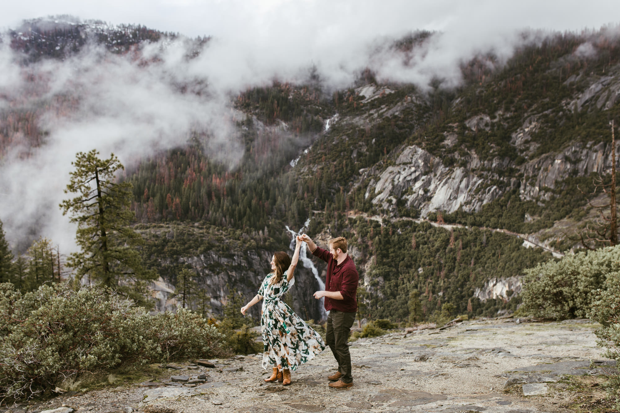 adventure engagement photo session in yosemite national park // california wedding and elopement photographer // www.abbihearne.com