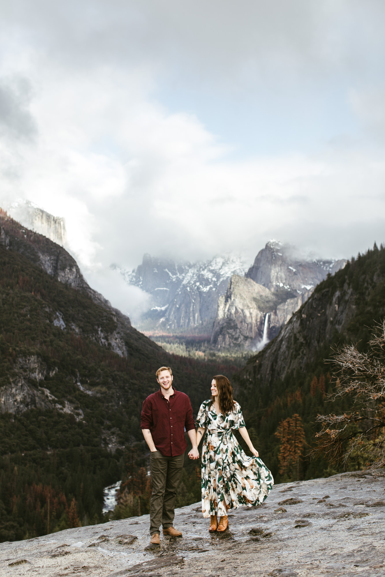 adventure engagement photo session in yosemite national park // california wedding and elopement photographer // www.abbihearne.com