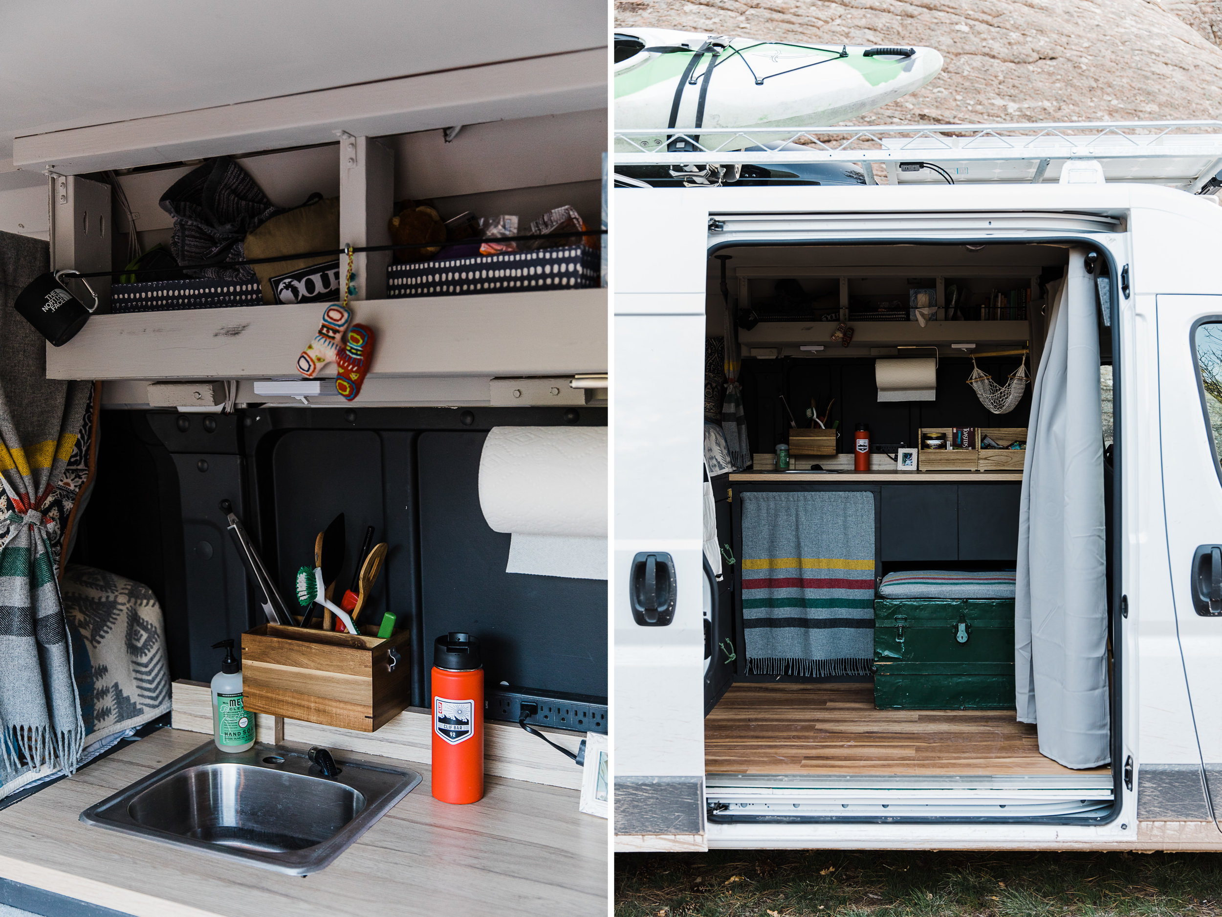 van life in moab, utah // our promaster van build // pendleton styled camper
