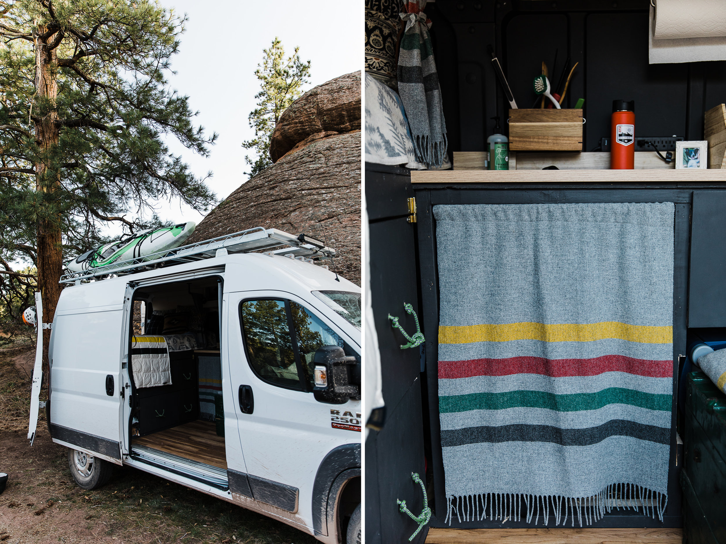 van life in moab, utah // our promaster van build // pendleton styled camper