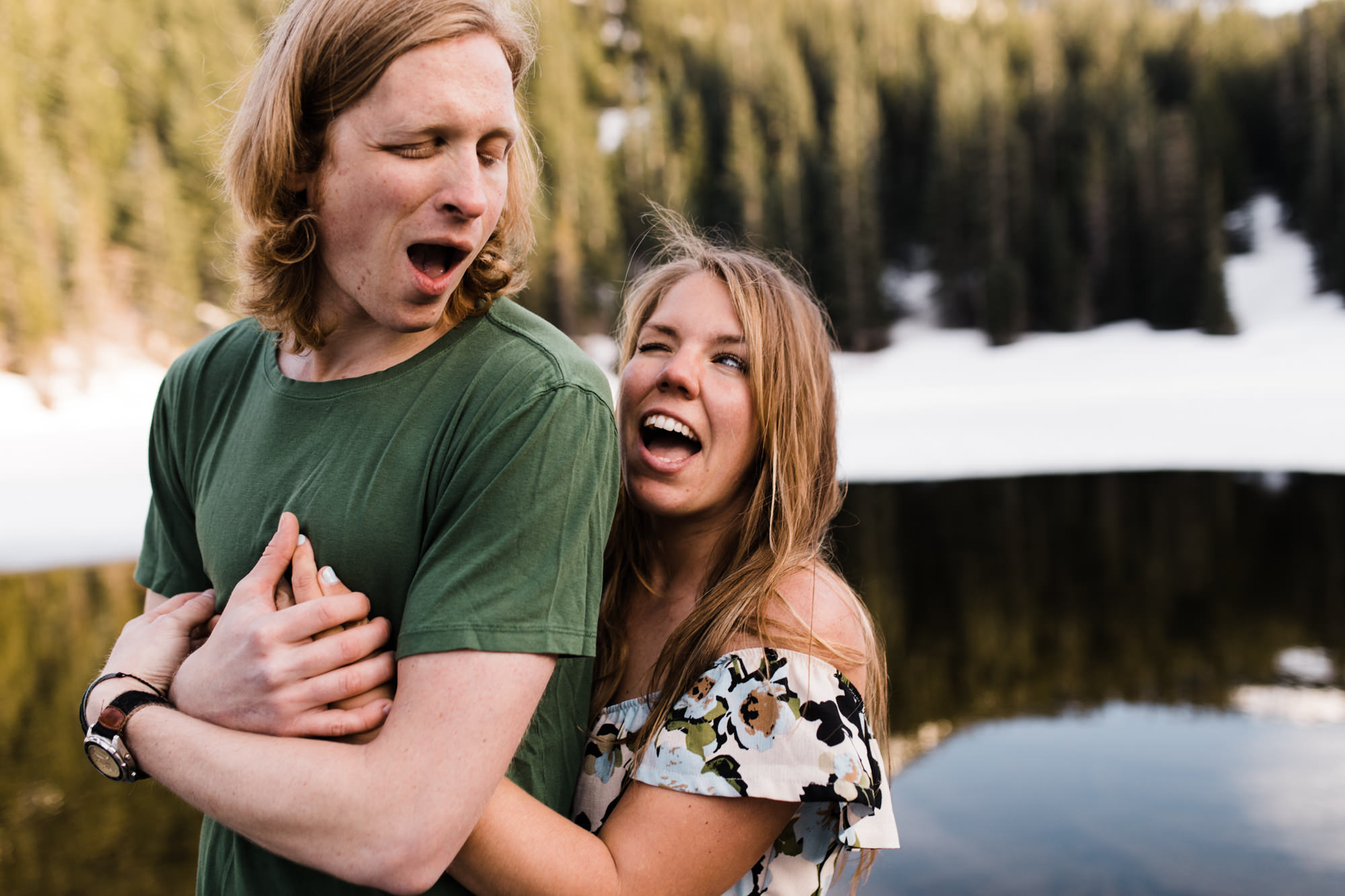 Lindsay + Heath | Mt. Hood National Forest Engagement Session | Portland, Oregon Adventure Wedding Photographer | Snowy Adventure in the Mountains | www.thehearnes.com