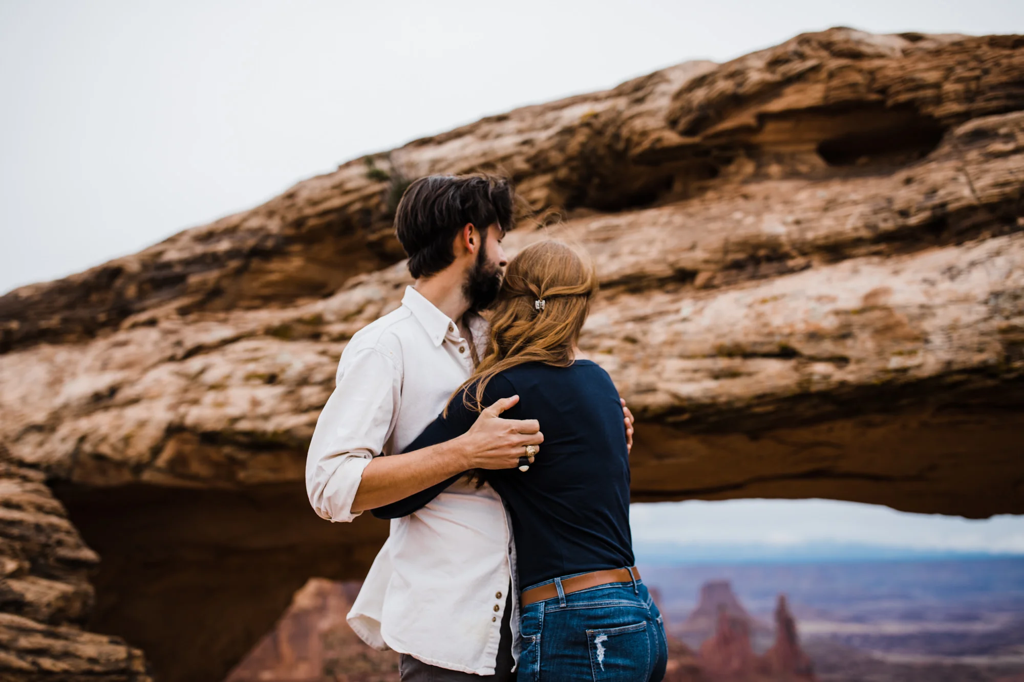 Courtney + Nathan | Moab Wedding Portrait Session in Canyonlands National Park | Desert Wedding Inspiration | Utah Adventure Wedding Photographer | www.thehearnes.com