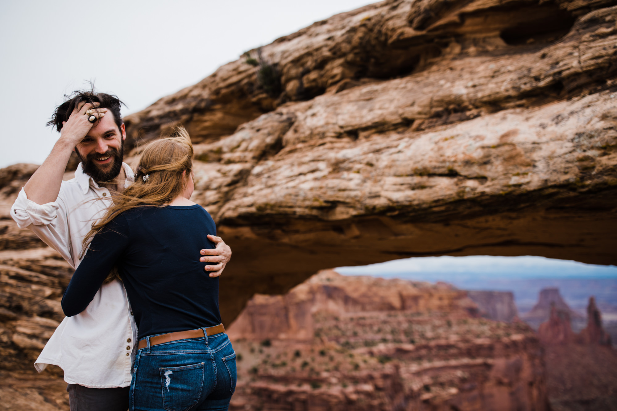 Courtney + Nathan | Moab Wedding Portrait Session in Canyonlands National Park | Desert Wedding Inspiration | Utah Adventure Wedding Photographer | www.thehearnes.com