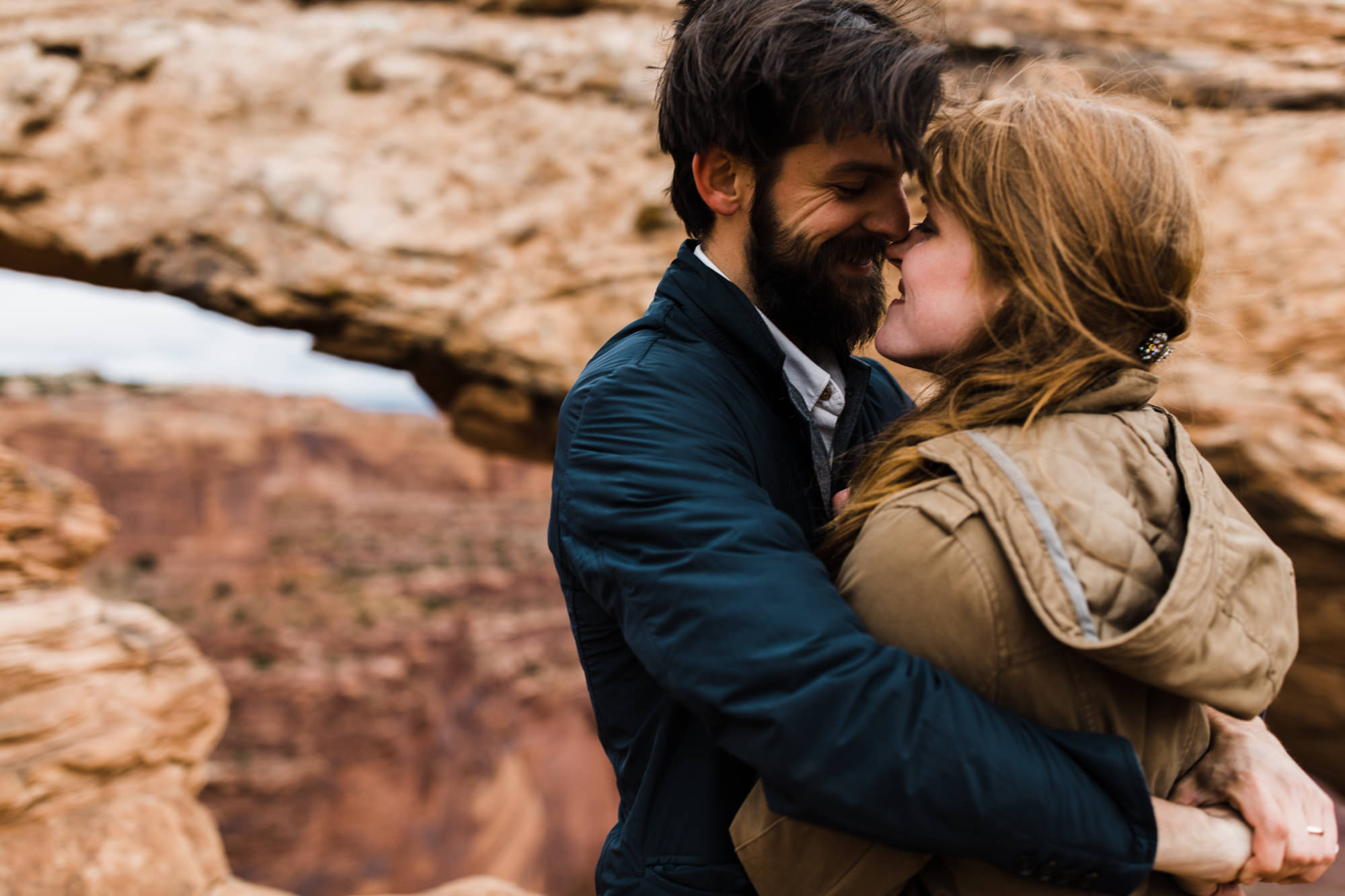 Courtney + Nathan | Moab Wedding Portrait Session in Canyonlands National Park | Desert Wedding Inspiration | Utah Adventure Wedding Photographer | www.thehearnes.com