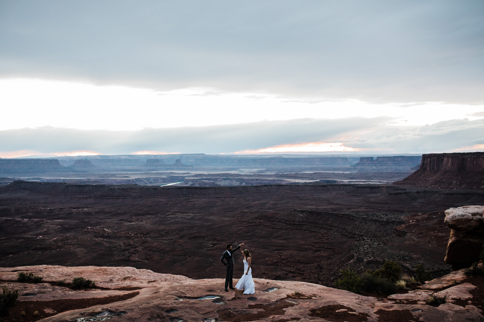 Courtney + Nathan | Moab Wedding Portrait Session in Canyonlands National Park | Desert Wedding Inspiration | Utah Adventure Wedding Photographer | www.thehearnes.com