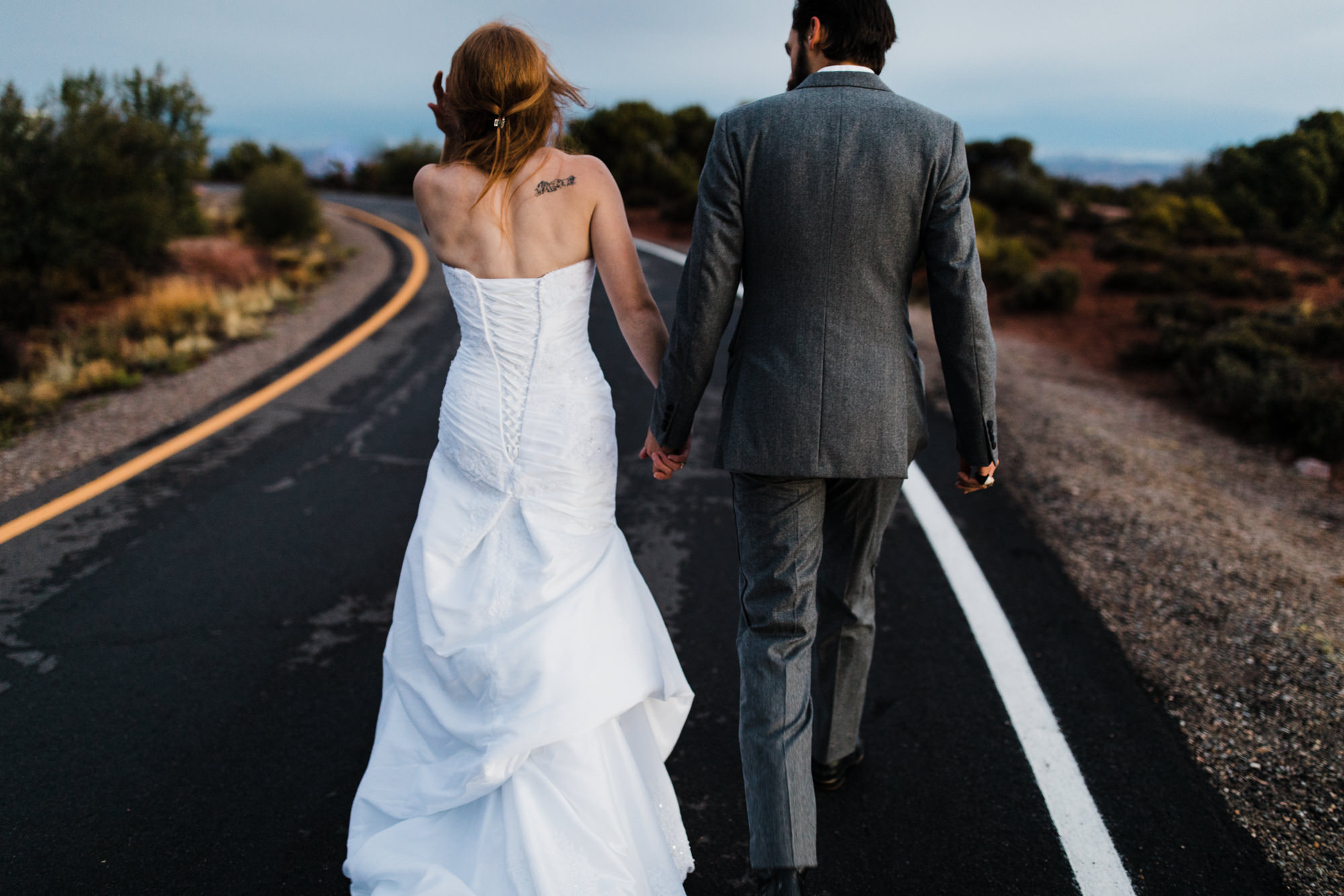 Courtney + Nathan | Moab Wedding Portrait Session in Canyonlands National Park | Desert Wedding Inspiration | Utah Adventure Wedding Photographer | www.thehearnes.com