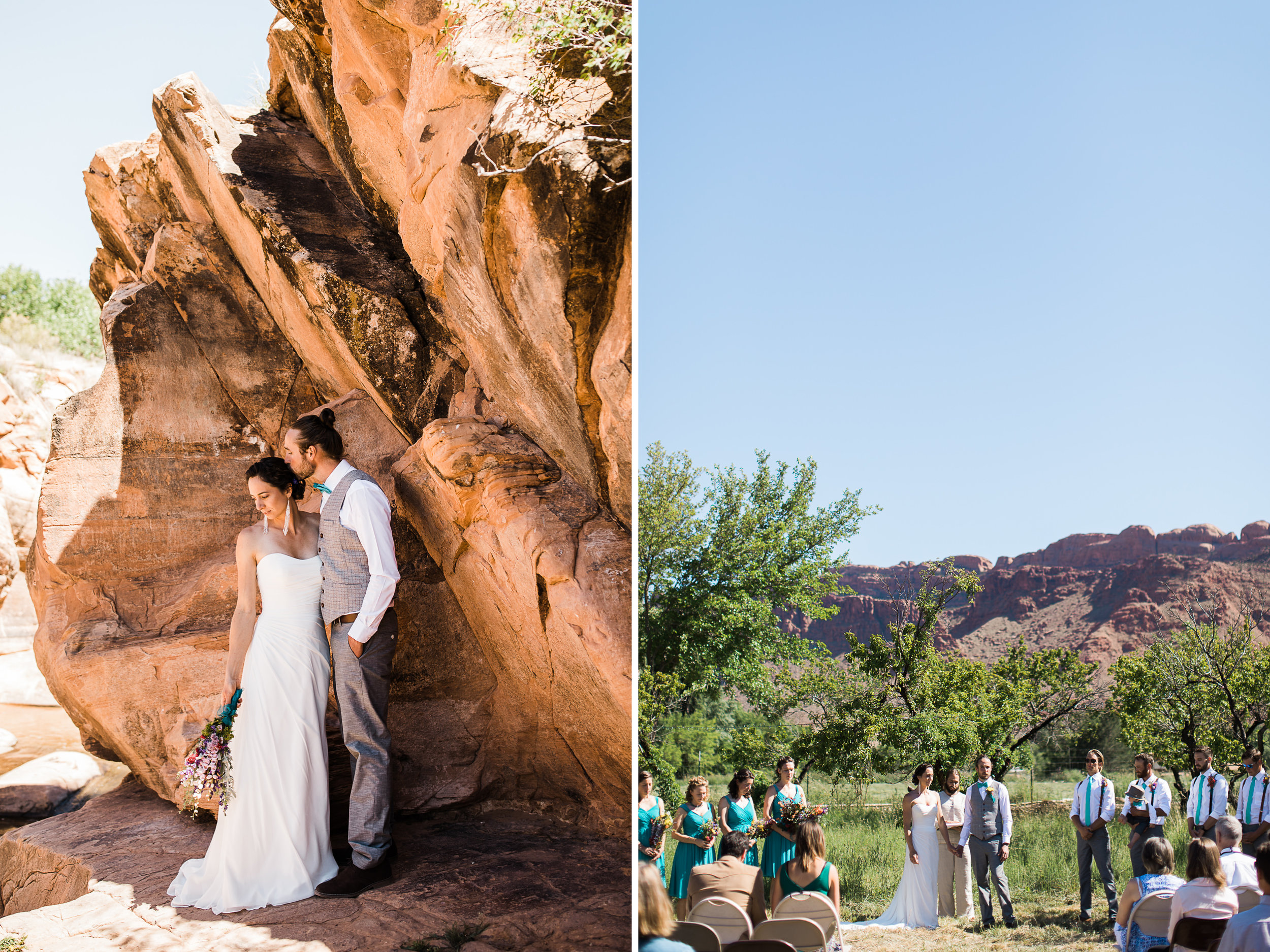 backyard wedding in Moab, Utah | Adventure Wedding Photography | www.thehearnes.com