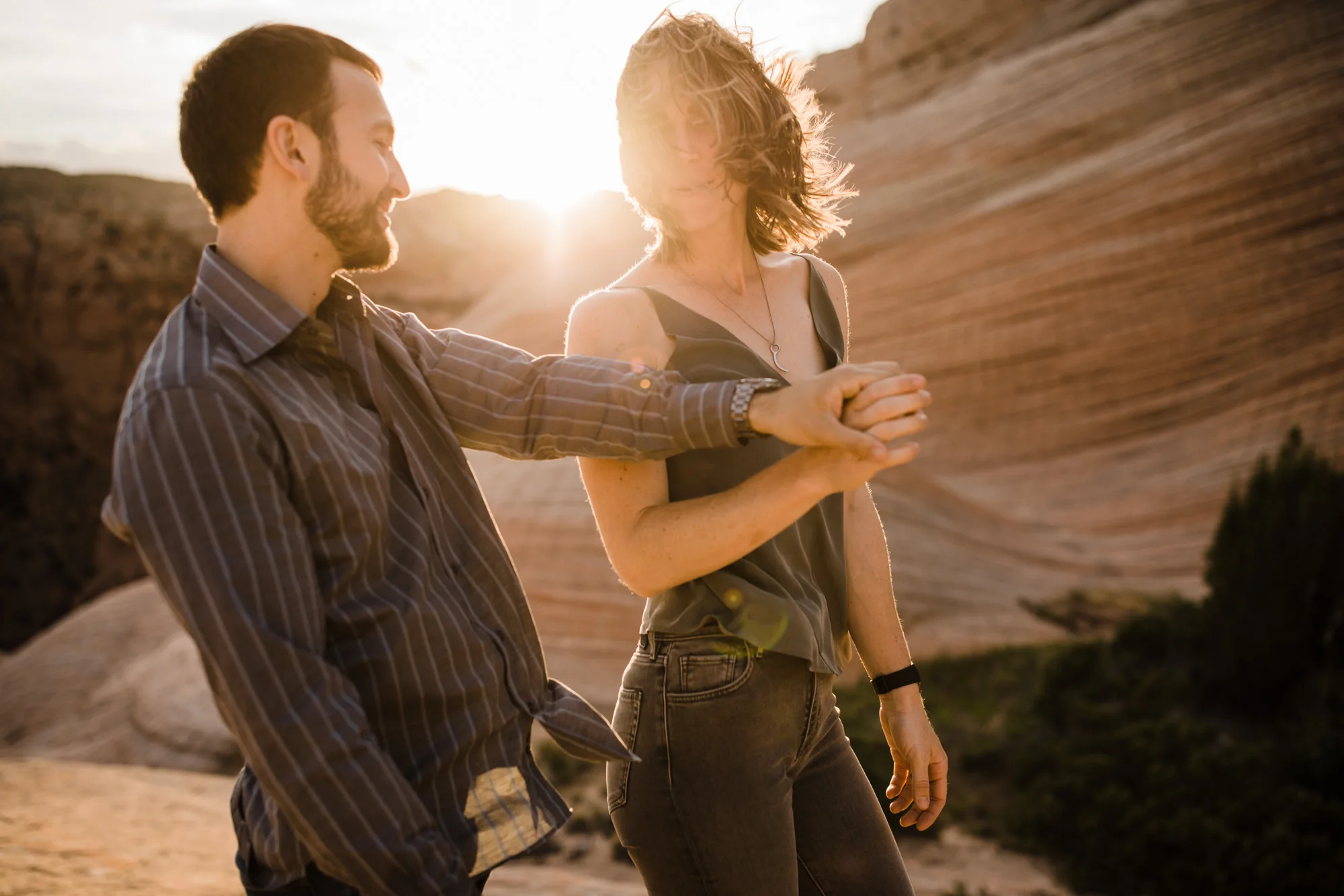 st.geoge desert engagement session | utah adventure wedding photographer | dixie national forest | www.thehearnes.com