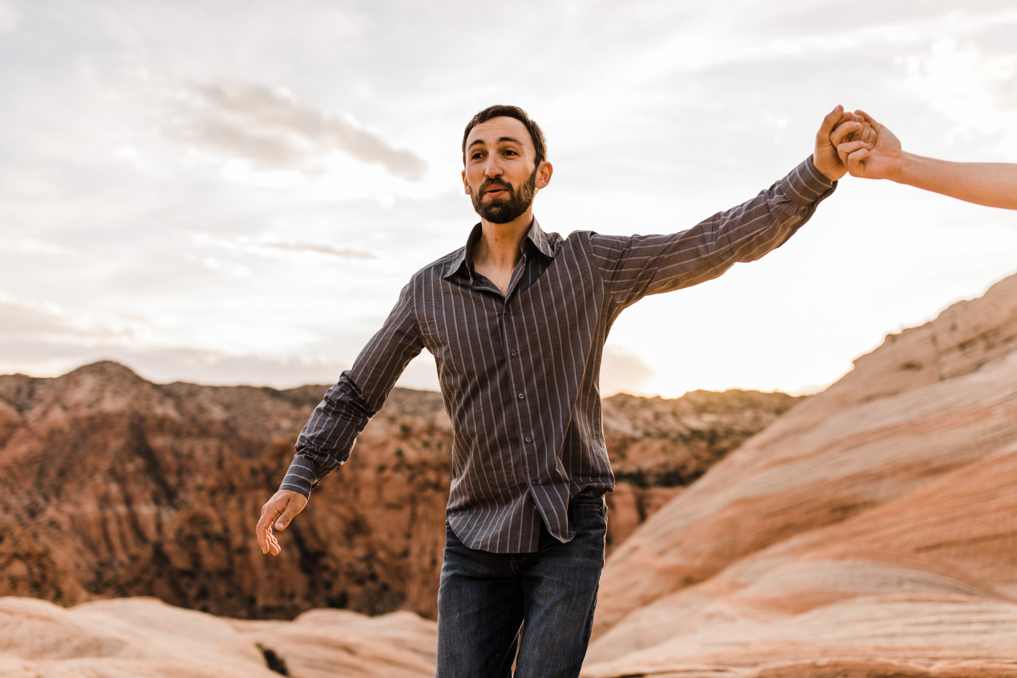 st.geoge desert engagement session | utah adventure wedding photographer | dixie national forest | www.thehearnes.com