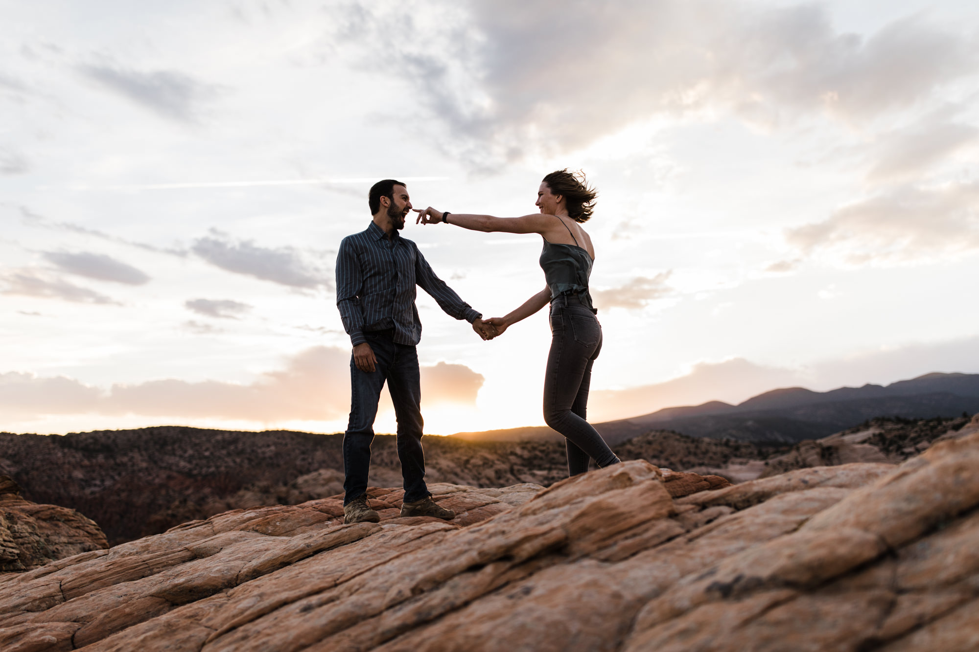 st.geoge desert engagement session | utah adventure wedding photographer | dixie national forest | www.thehearnes.com