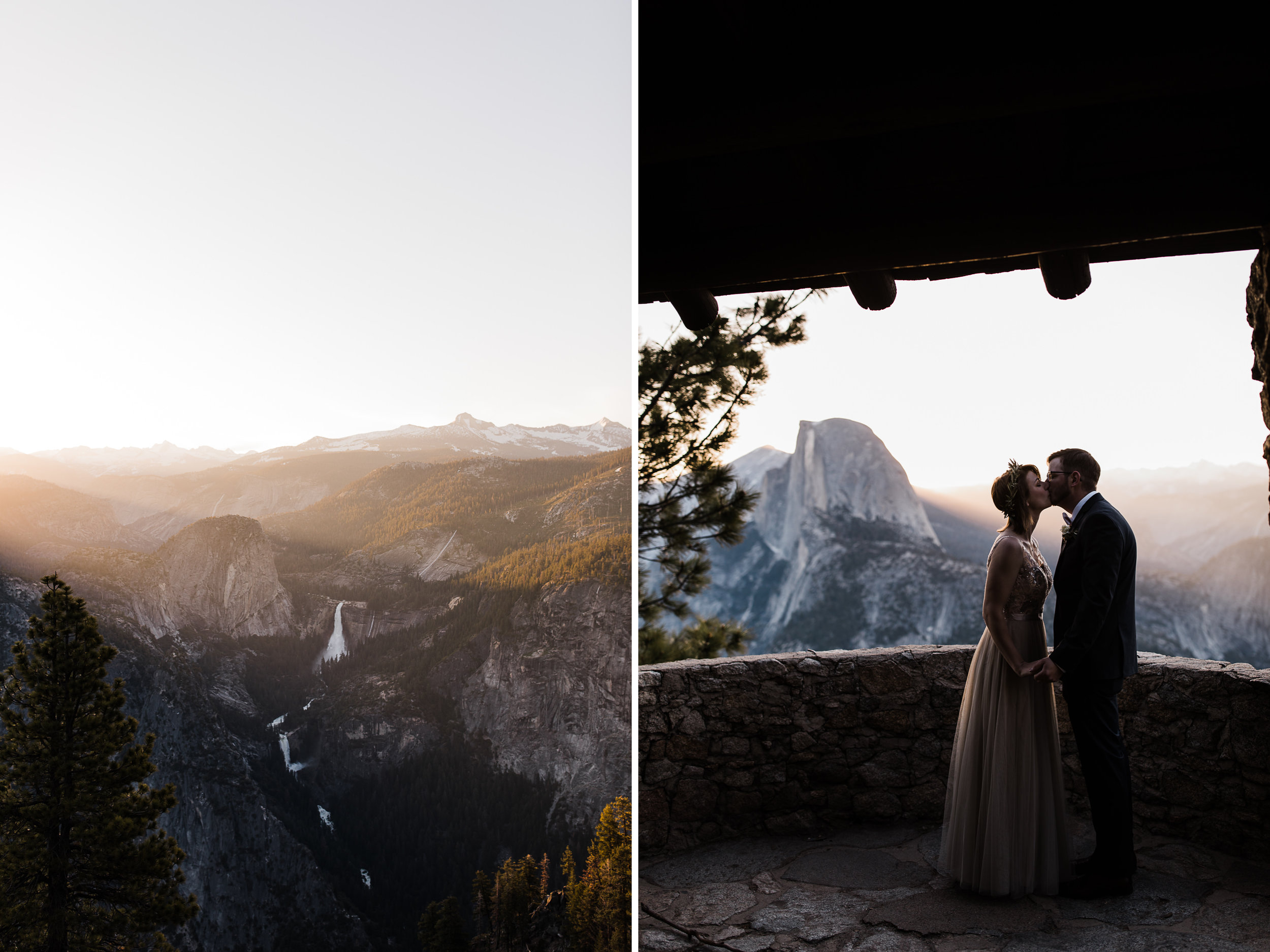 Kristin + Kevin's Yosemite National Park adventure wedding | sunrise first look at glacier point | elopement at taft point | california intimate wedding photographer