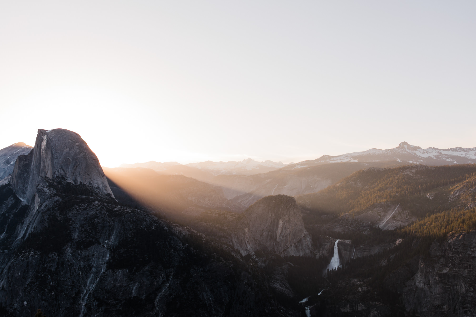 Kristin + Kevin's Yosemite National Park adventure wedding | sunrise first look at glacier point | elopement at taft point | california intimate wedding photographer