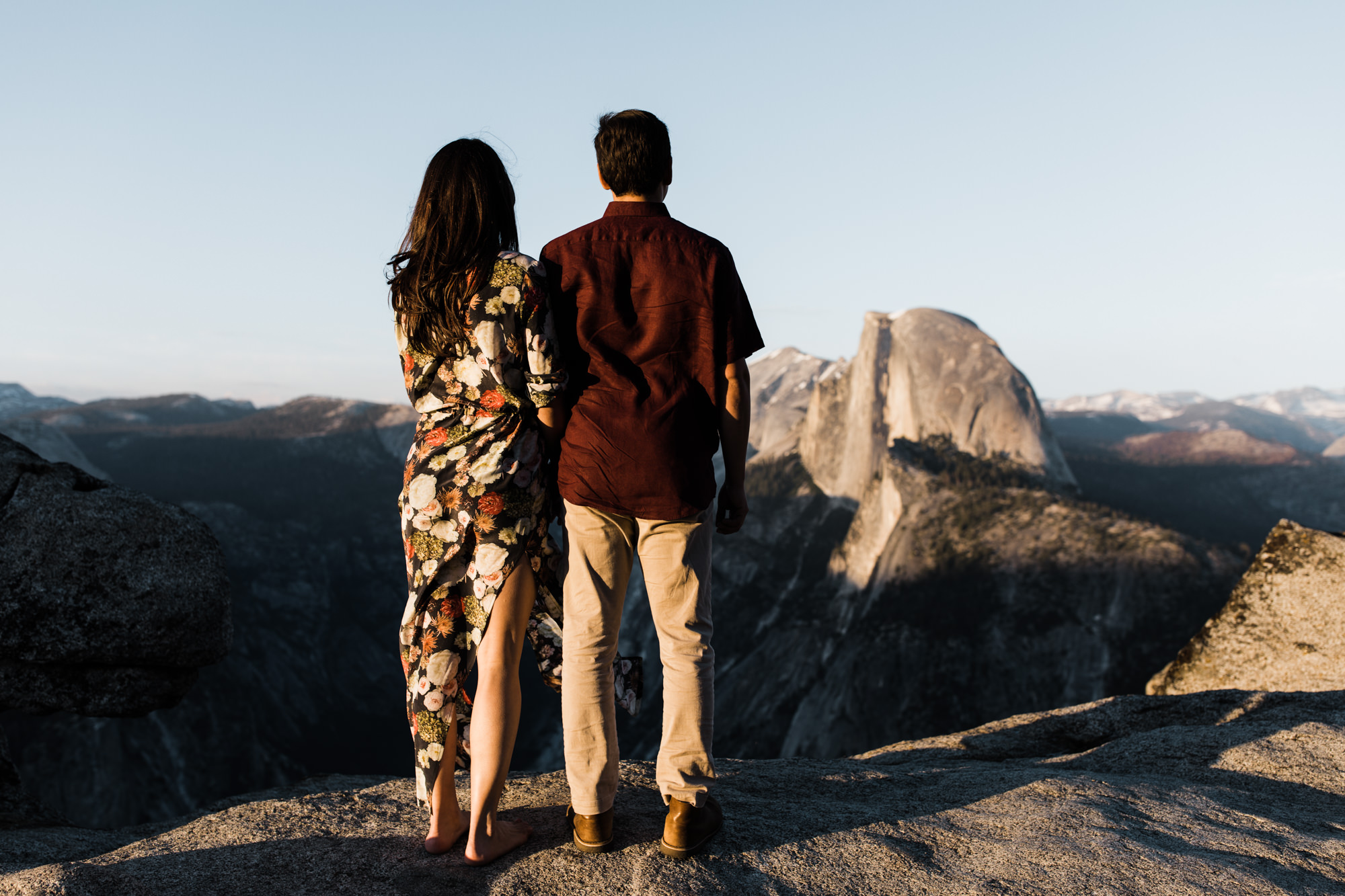 Yosemite adventure engagement session | national park sunset photos | california intimate wedding photographer | half dome engagement photos | www.thehearnes.com