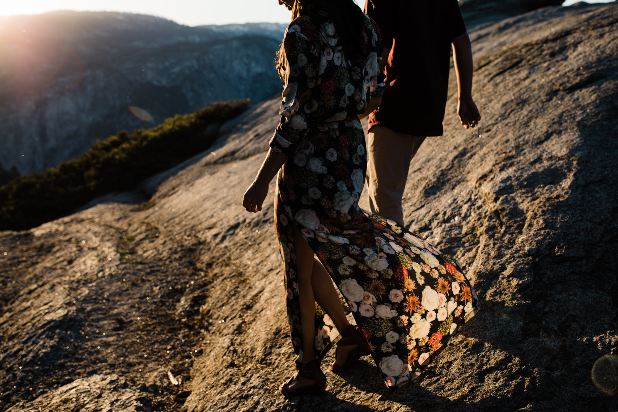 Yosemite adventure engagement session | national park sunset photos | california intimate wedding photographer | half dome engagement photos | www.thehearnes.com