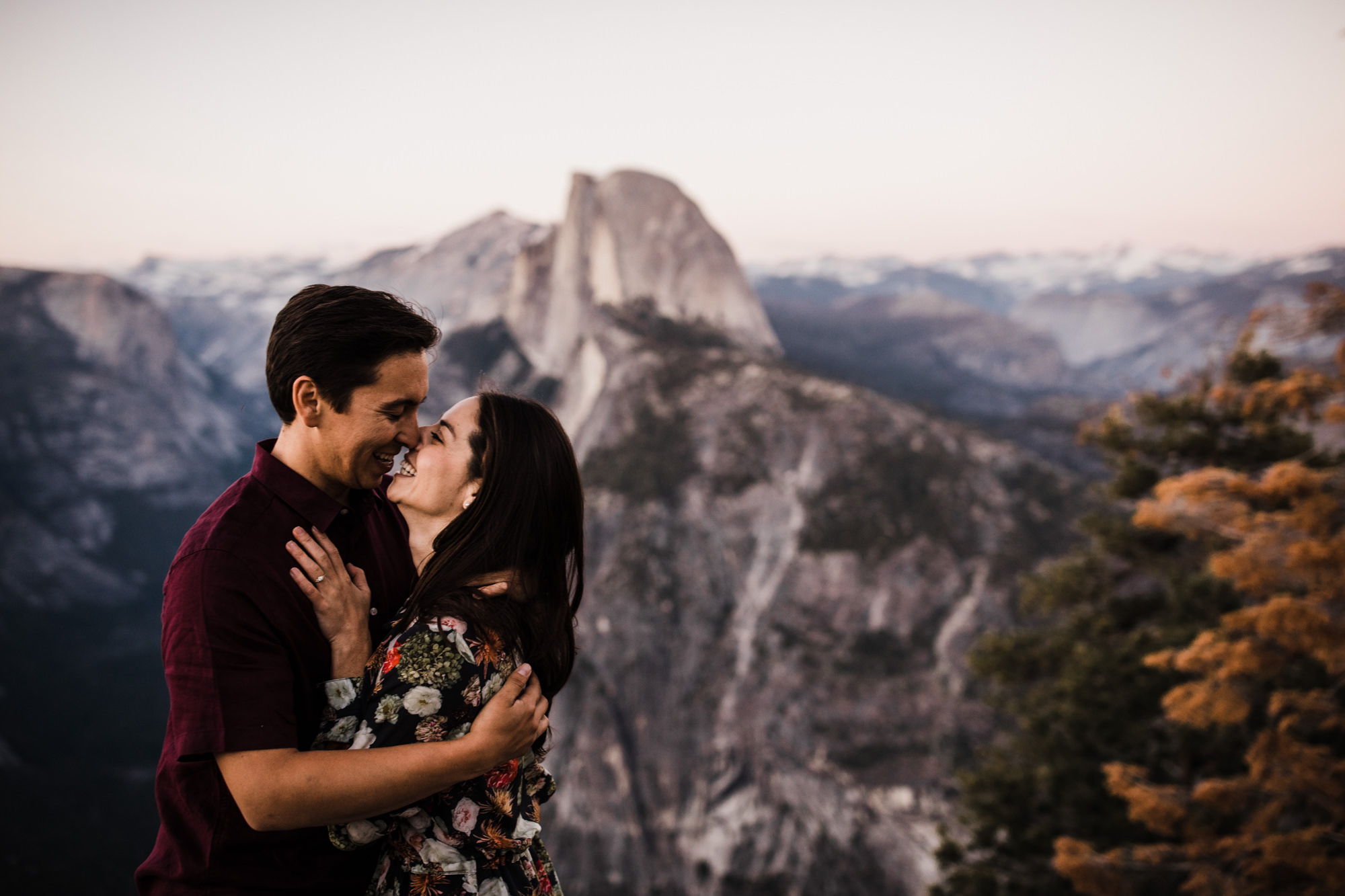 Yosemite adventure engagement session | national park sunset photos | california intimate wedding photographer | half dome engagement photos | www.thehearnes.com