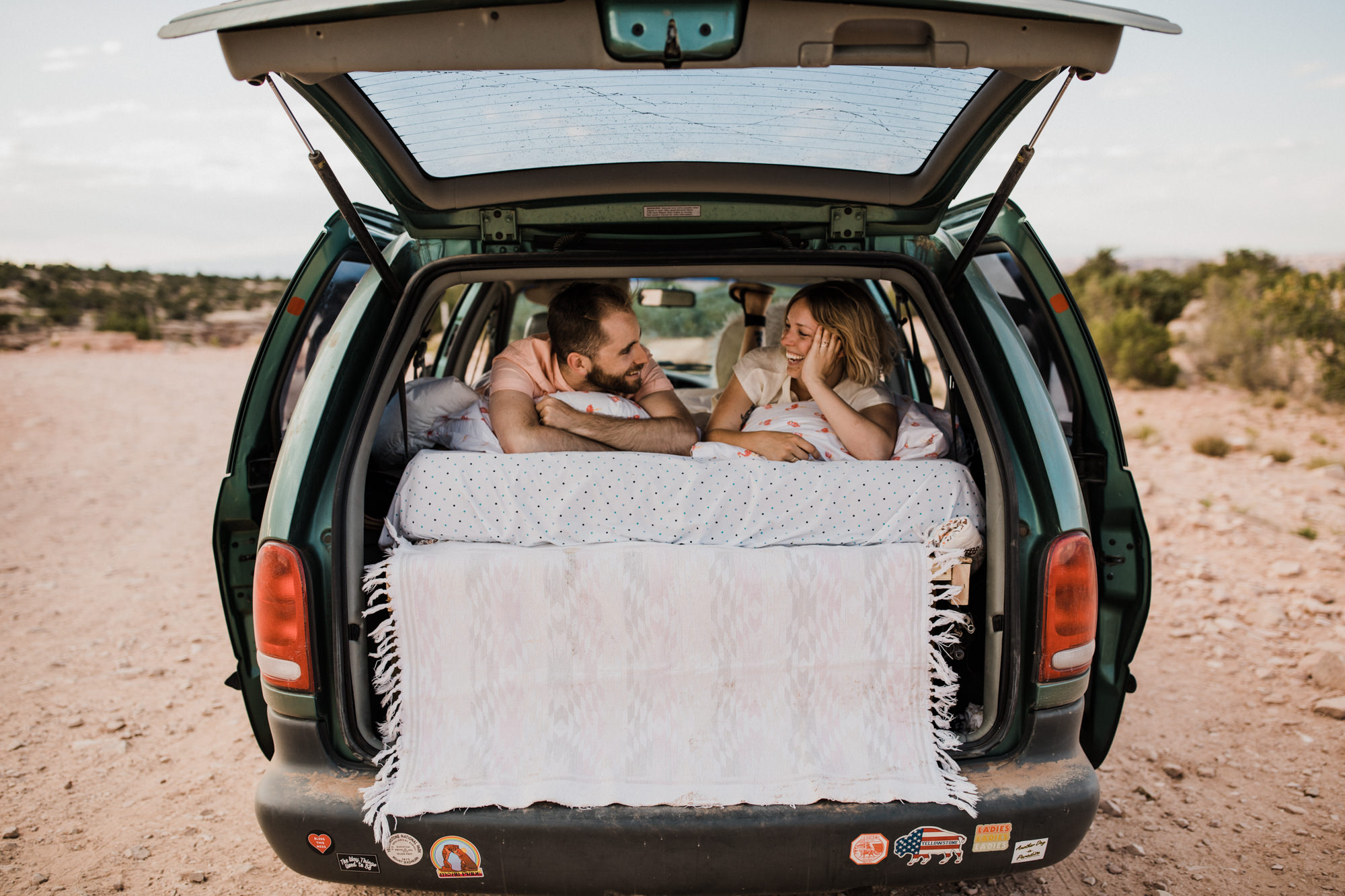 moab, utah adventurous elopement | utah intimate wedding photographer | jumpsuit bride | desert wedding inspiration | the hearnes adventure photography