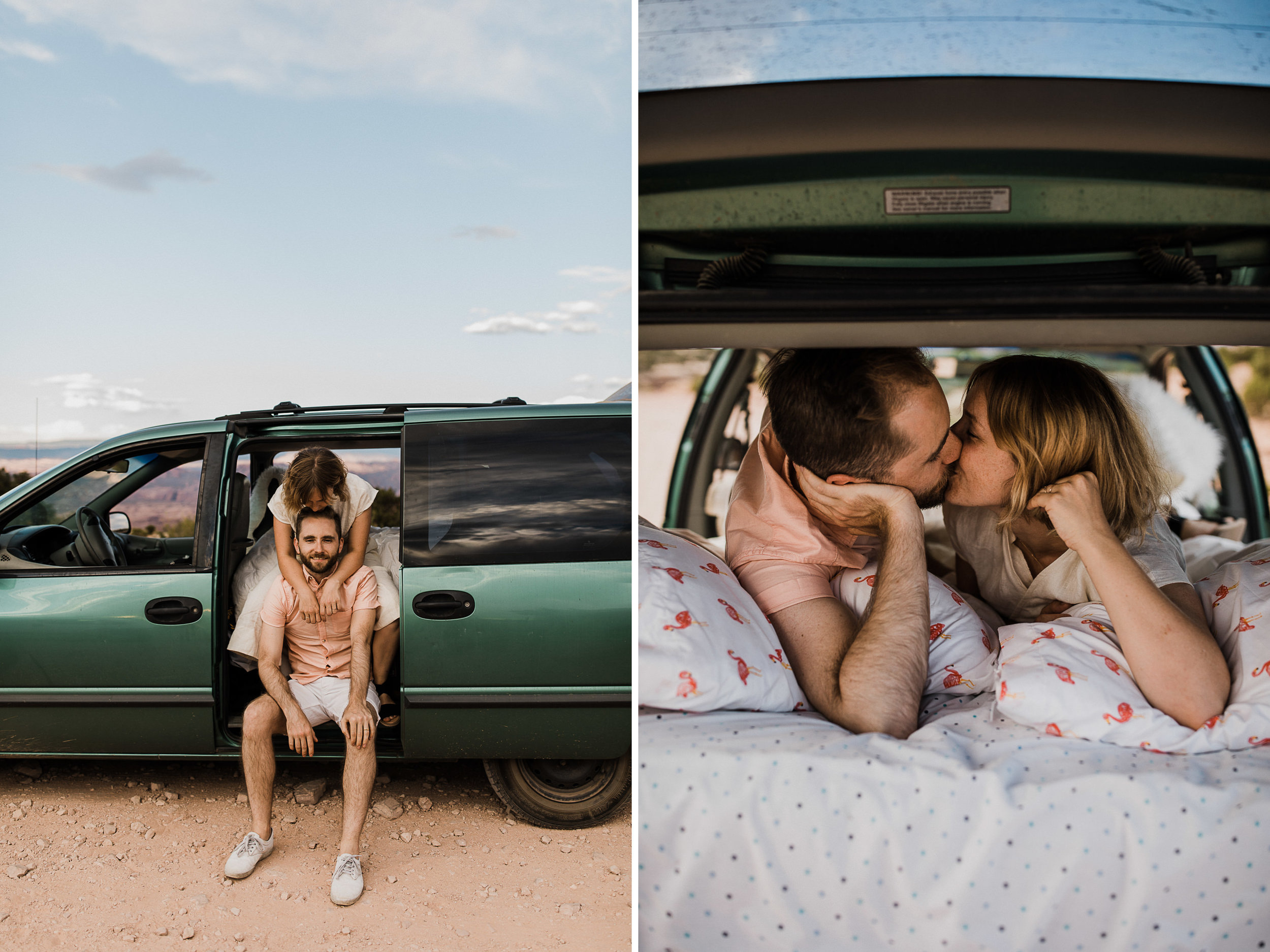 moab, utah adventurous elopement | utah intimate wedding photographer | jumpsuit bride | desert wedding inspiration | the hearnes adventure photography