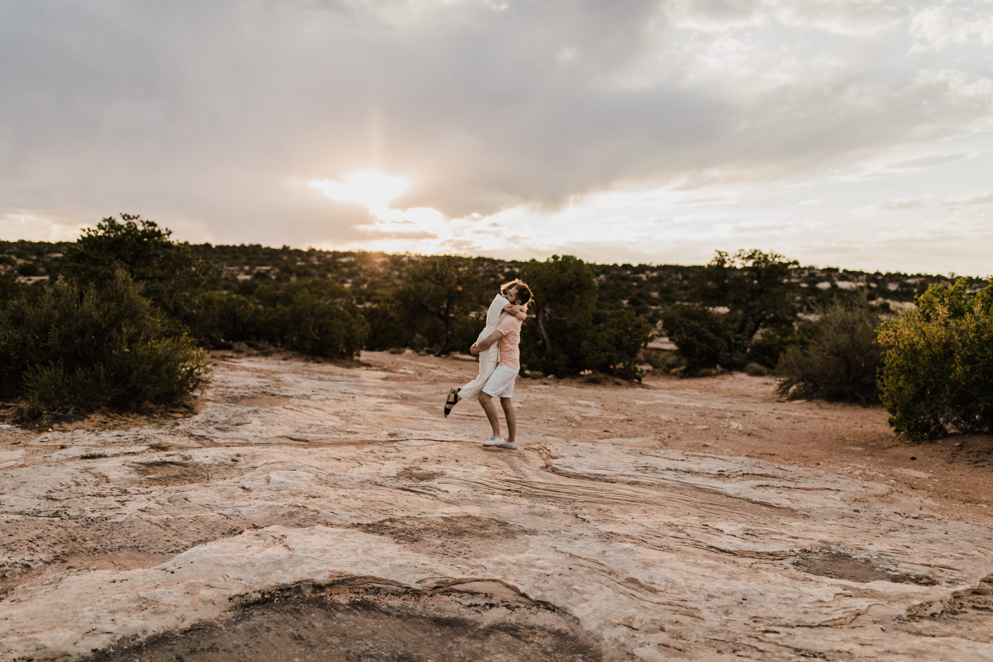 moab, utah adventurous elopement | utah intimate wedding photographer | jumpsuit bride | desert wedding inspiration | the hearnes adventure photography