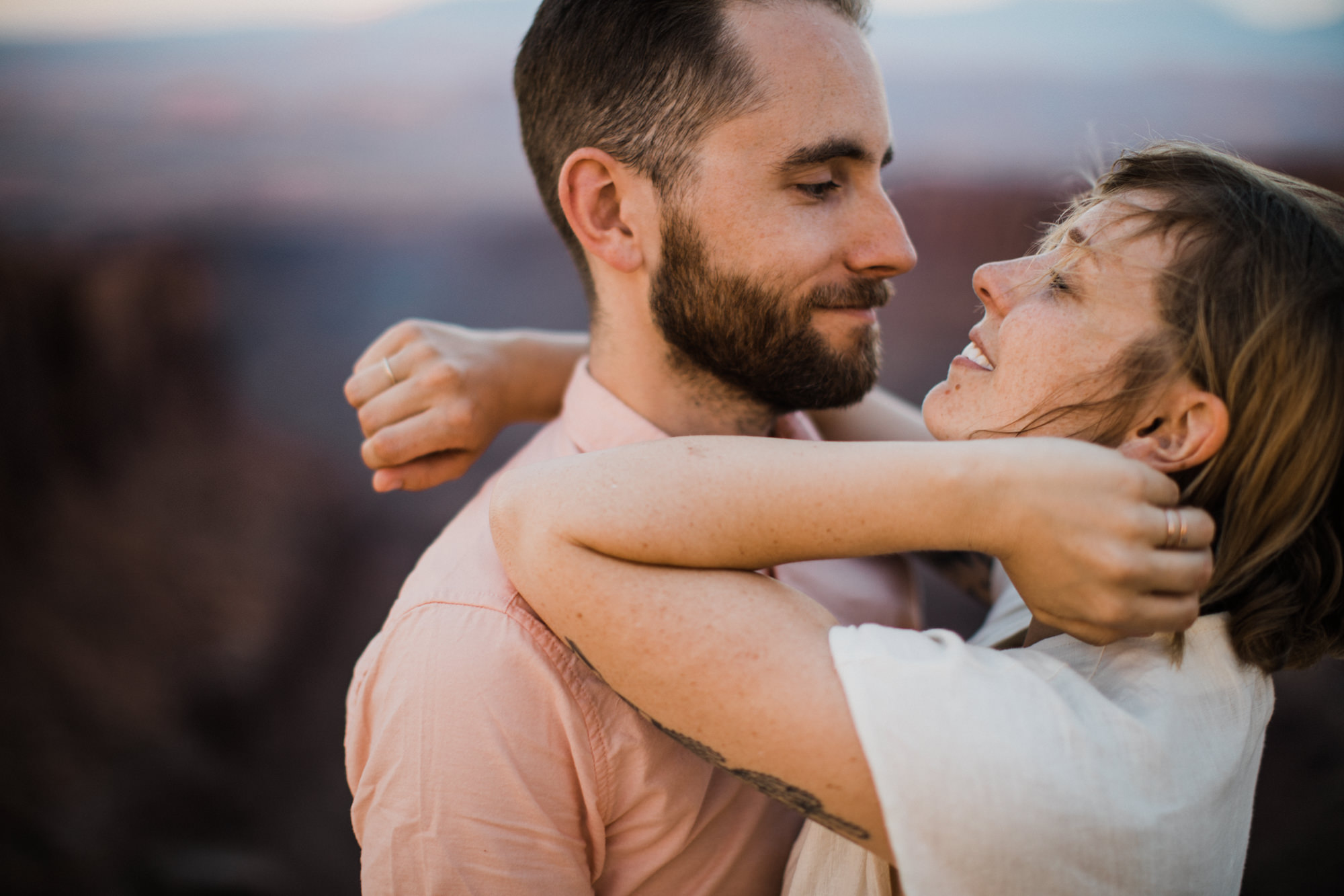 moab, utah adventurous elopement | utah intimate wedding photographer | jumpsuit bride | desert wedding inspiration | the hearnes adventure photography