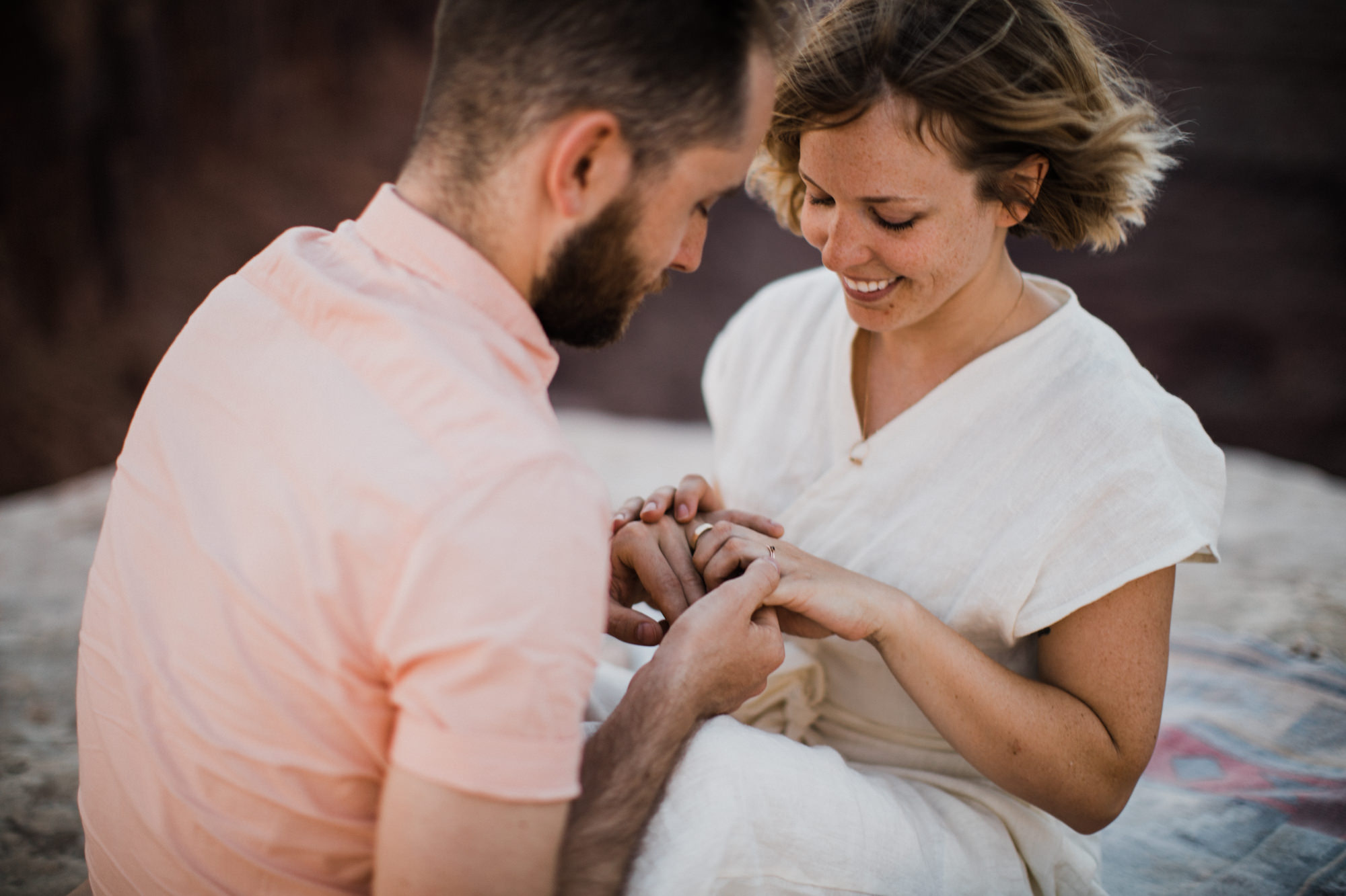 moab, utah adventurous elopement | utah intimate wedding photographer | jumpsuit bride | desert wedding inspiration | the hearnes adventure photography