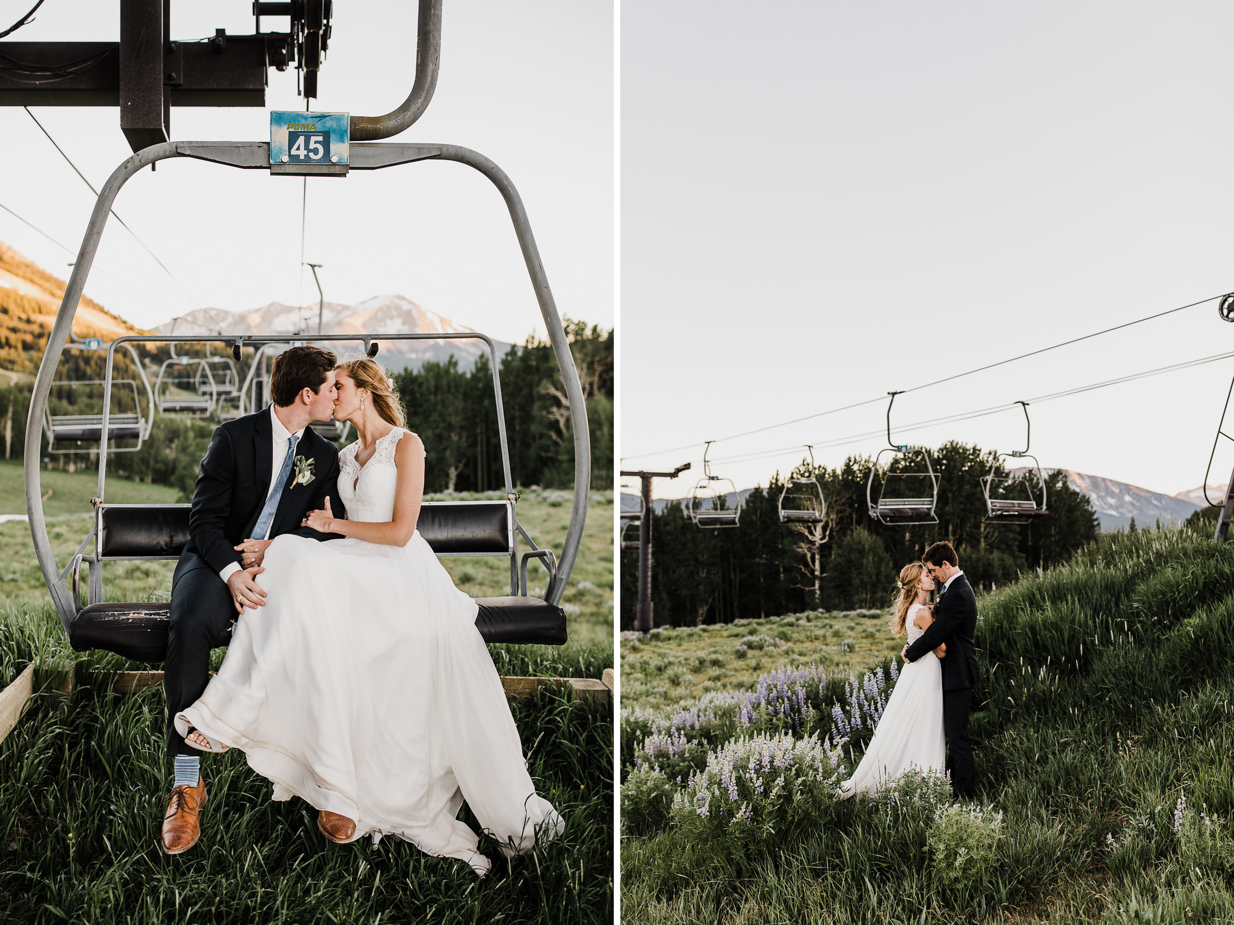 laurann + matt's intimate wedding | ten peaks ceremony site | crested butte mountain resort | colorado wedding photographer | the hearnes adventure photography