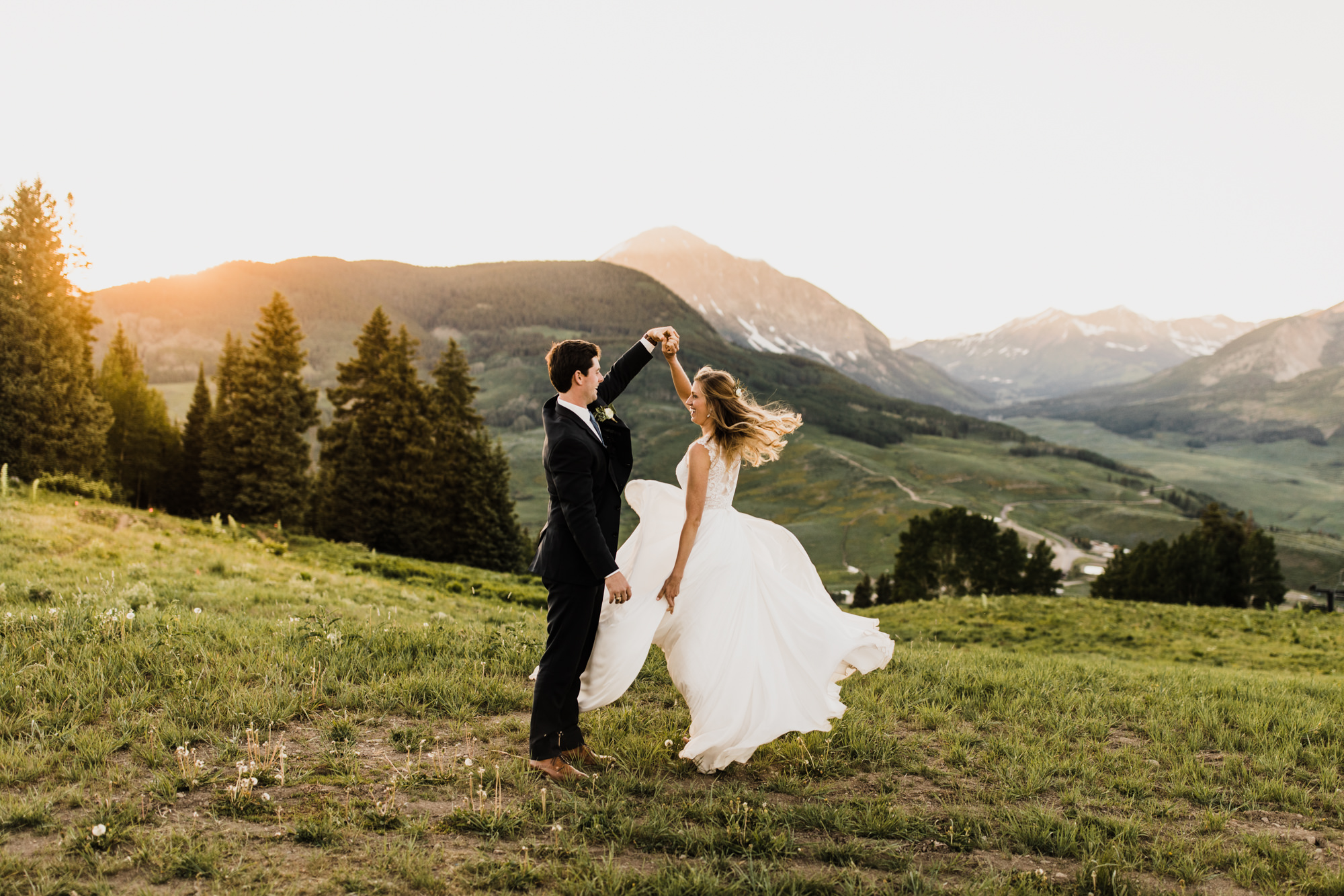 laurann + matt's intimate wedding | ten peaks ceremony site | crested butte mountain resort | colorado wedding photographer | the hearnes adventure photography