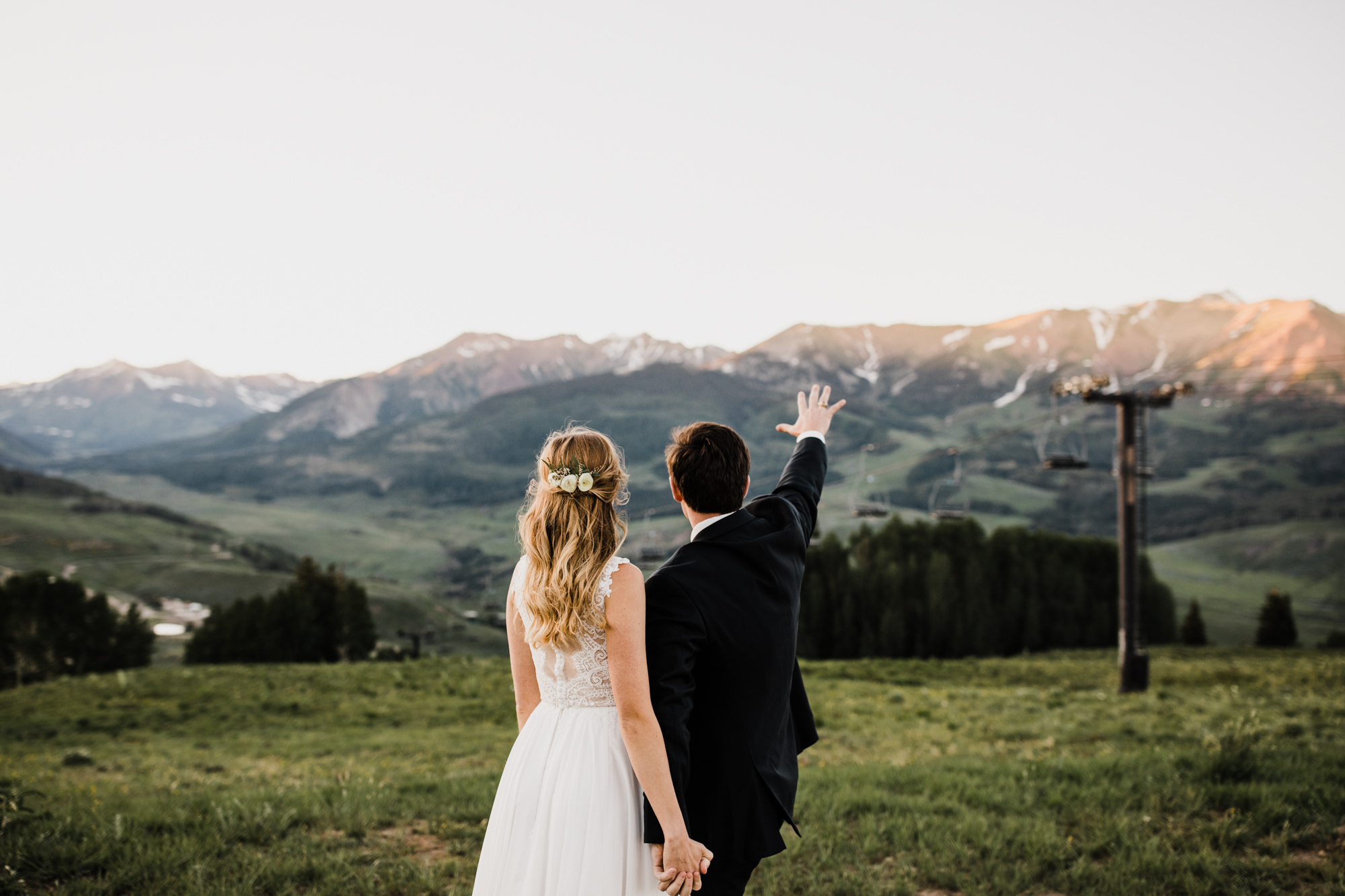 laurann + matt's intimate wedding | ten peaks ceremony site | crested butte mountain resort | colorado wedding photographer | the hearnes adventure photography