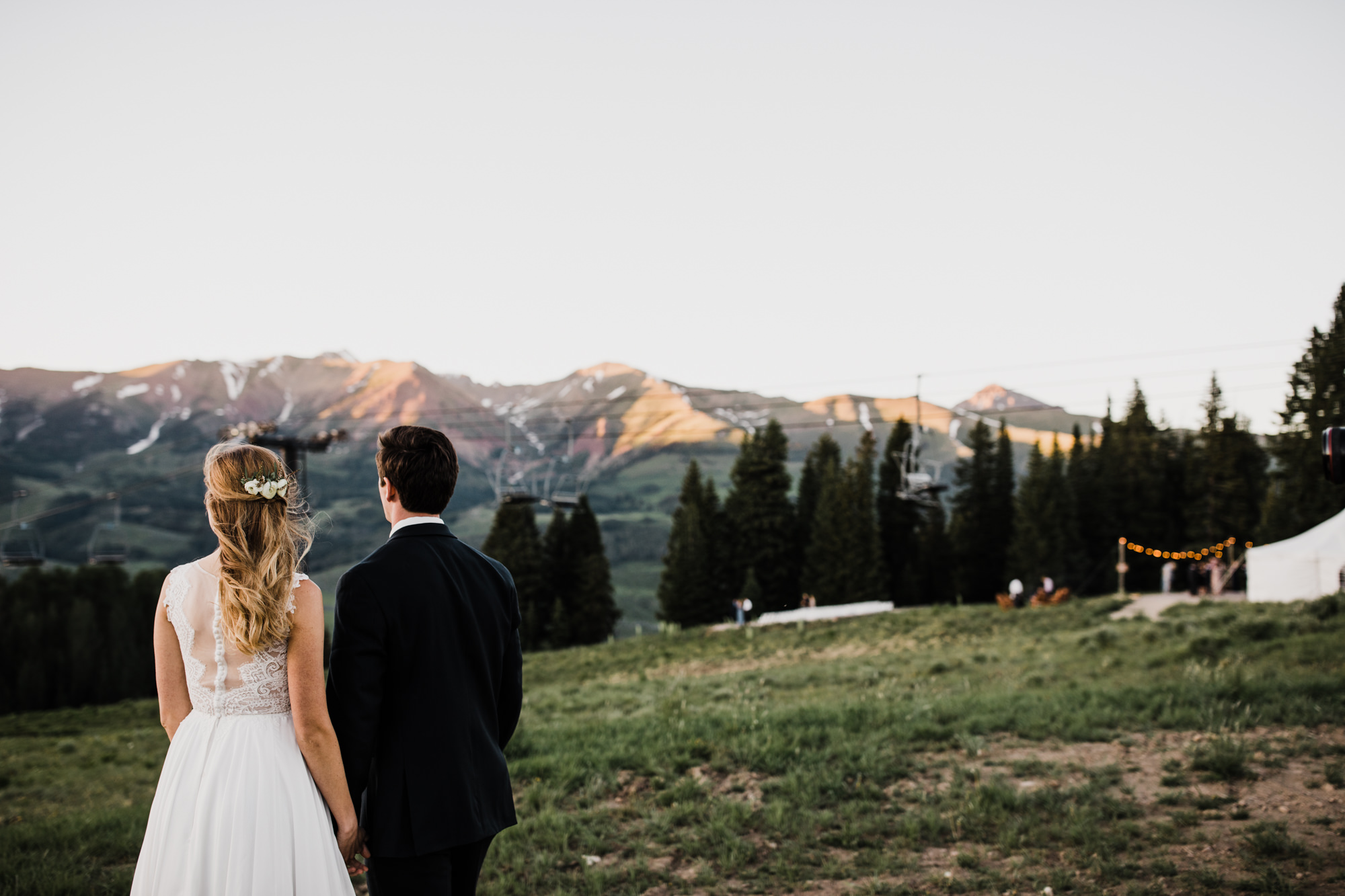 laurann + matt's intimate wedding | ten peaks ceremony site | crested butte mountain resort | colorado wedding photographer | the hearnes adventure photography