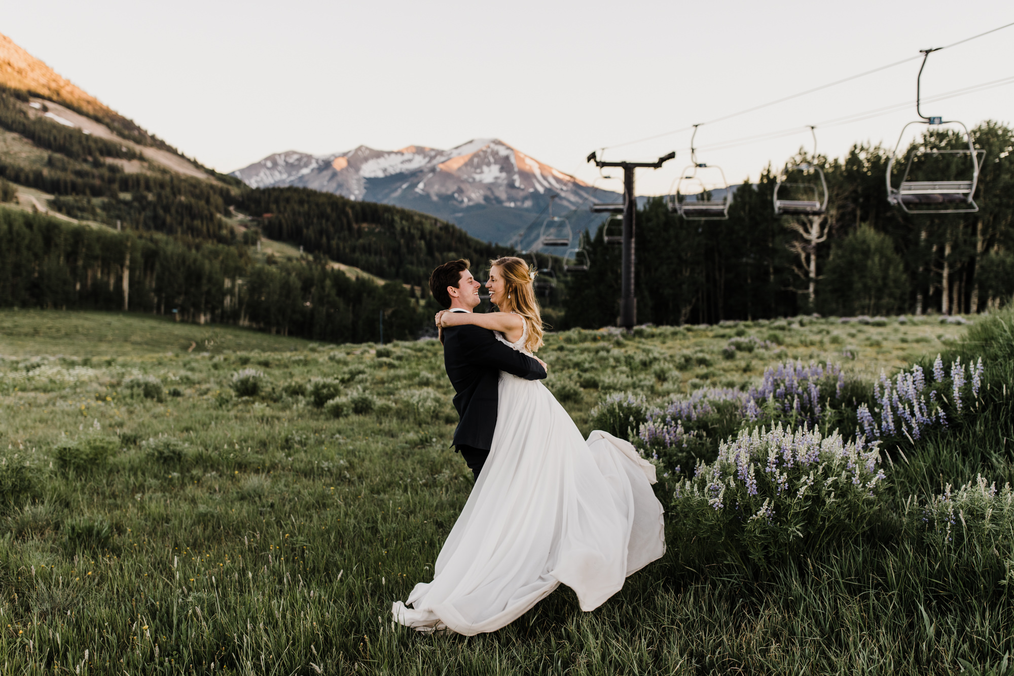 laurann + matt's intimate wedding | ten peaks ceremony site | crested butte mountain resort | colorado wedding photographer | the hearnes adventure photography