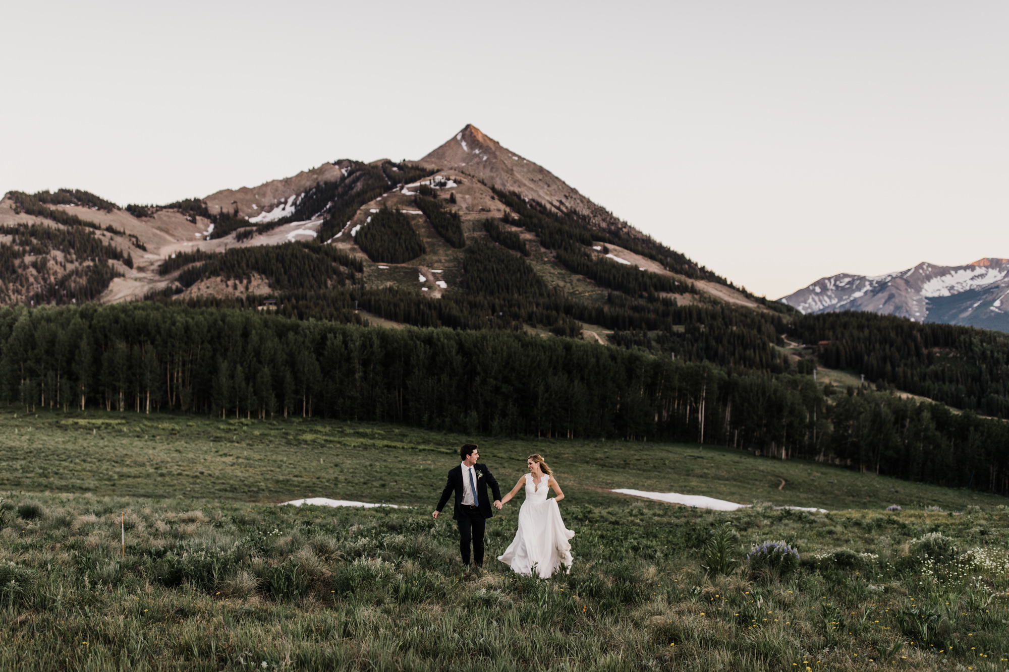 laurann + matt's intimate wedding | ten peaks ceremony site | crested butte mountain resort | colorado wedding photographer | the hearnes adventure photography